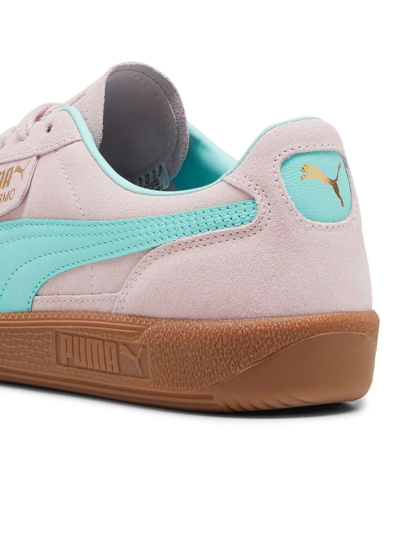 Puma Unisex Palermo Trainers Light Pink Green Very