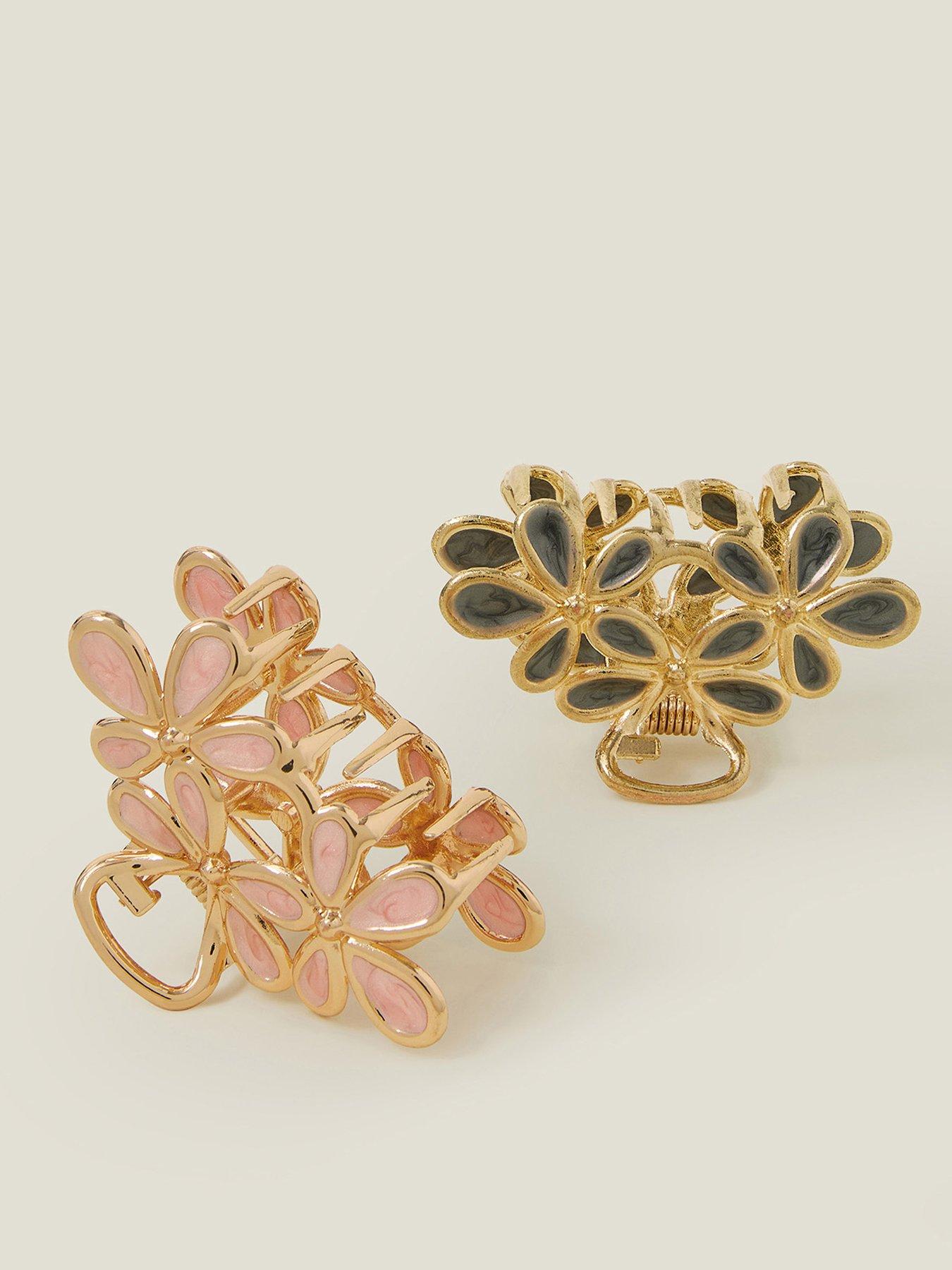 Image 3 of 4 of Accessorize 2 Pack Flower Claw Clip