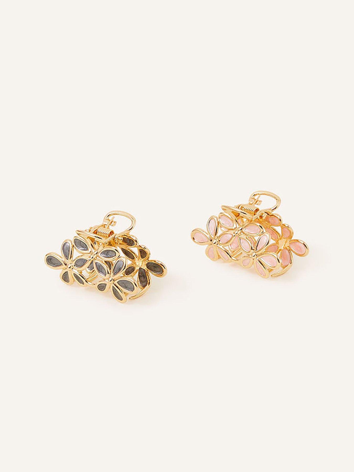 Image 4 of 4 of Accessorize 2 Pack Flower Claw Clip