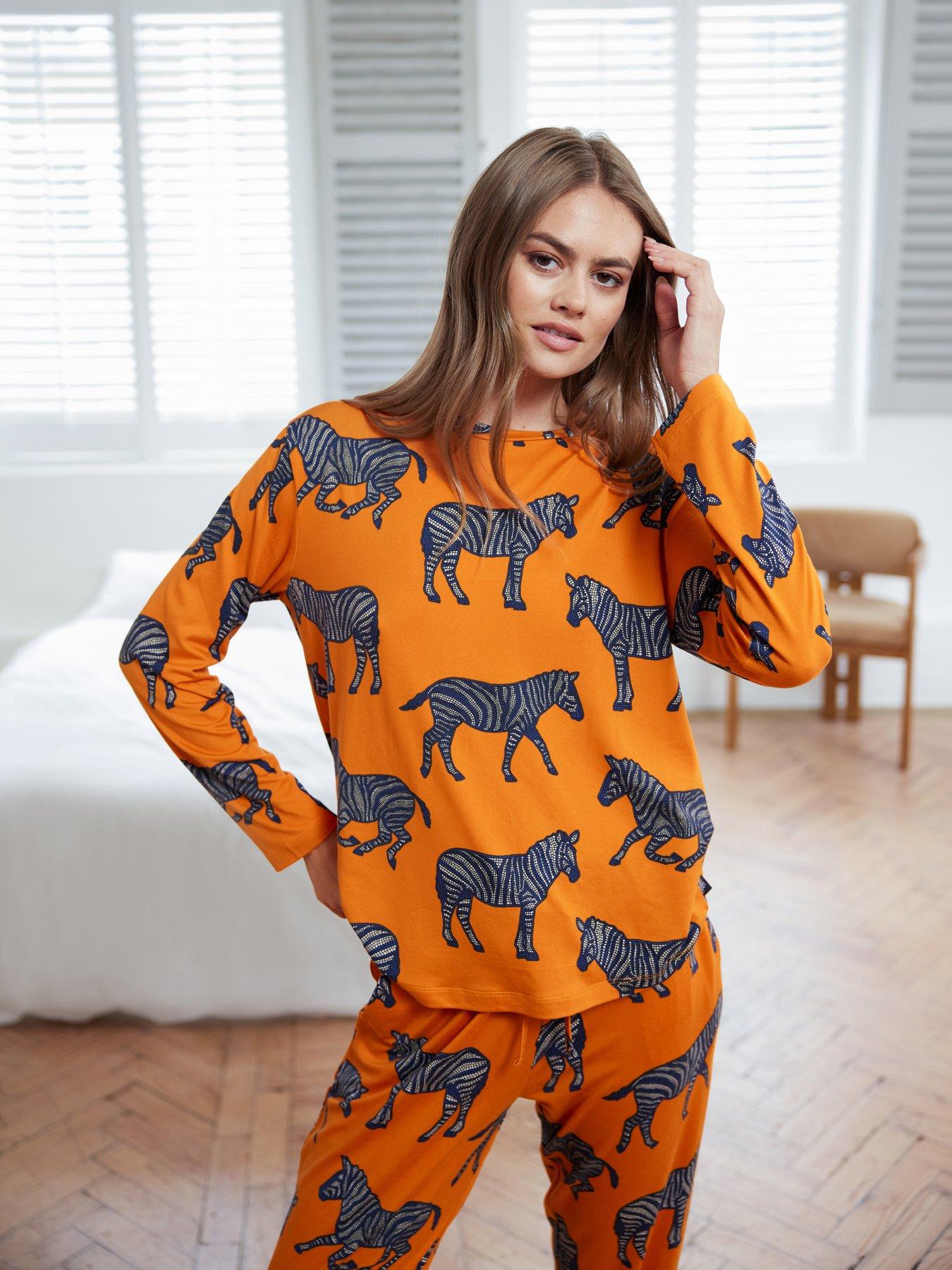 undefined Zebra Print Long Pyjama Set
