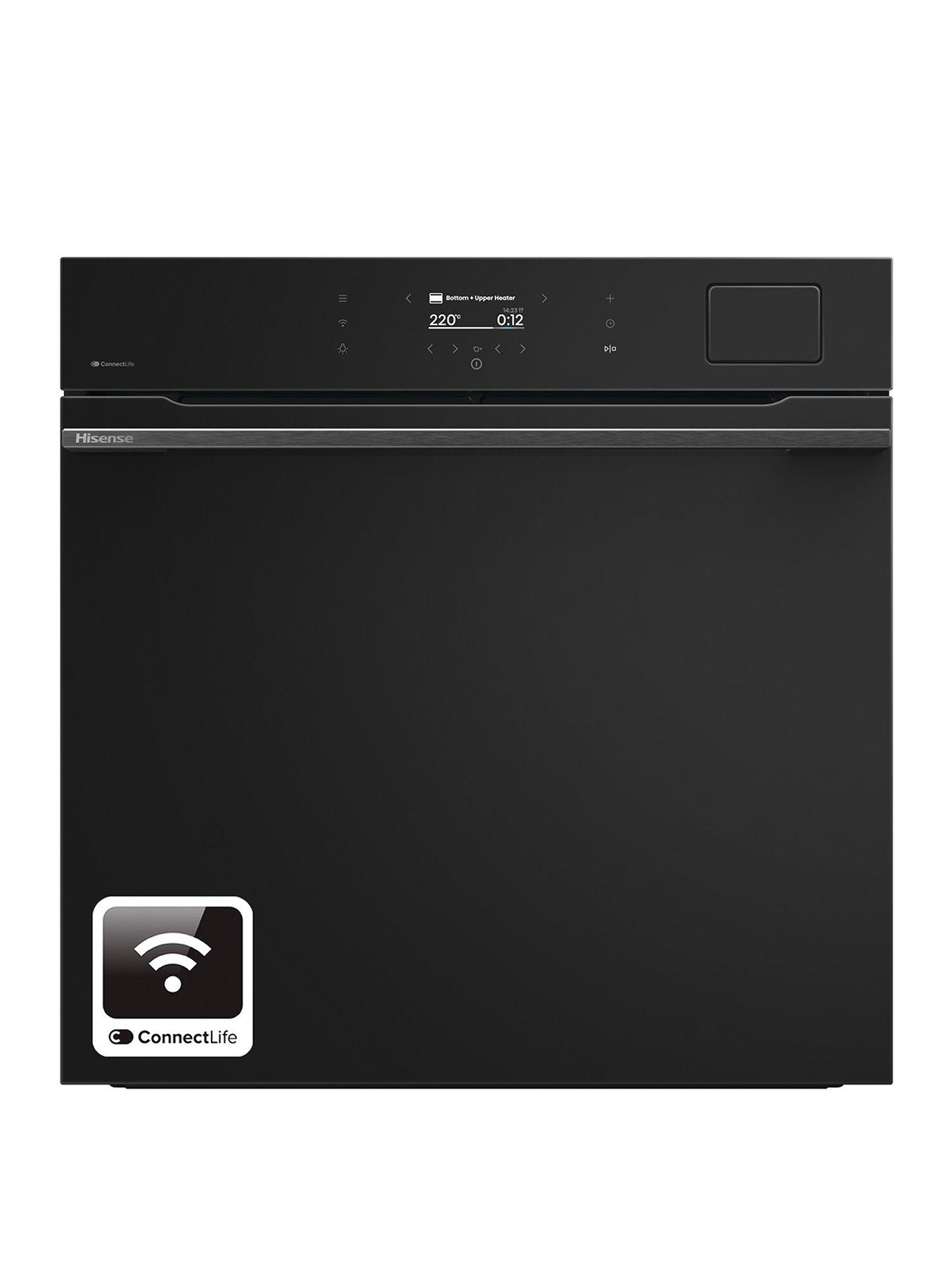 Hisense Hi8 BlackLine BAS6PH8BUKWF 77L Built In Electric Single Pyrolytic Oven - Jet Black