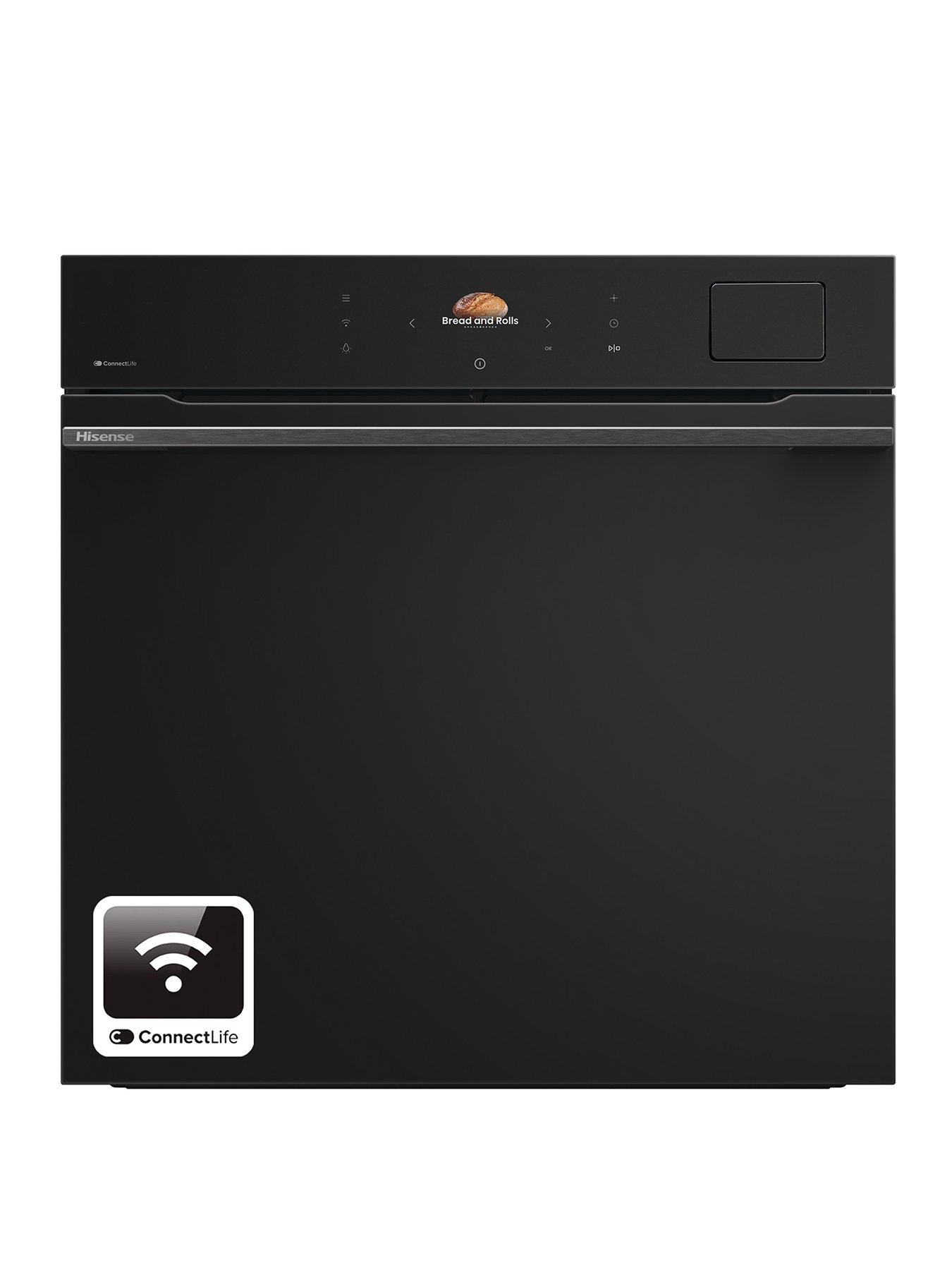 undefined Hi8 BlackLine BAS6PH8BUKWF 77L Built In Electric Single Pyrolytic Oven - Jet Black