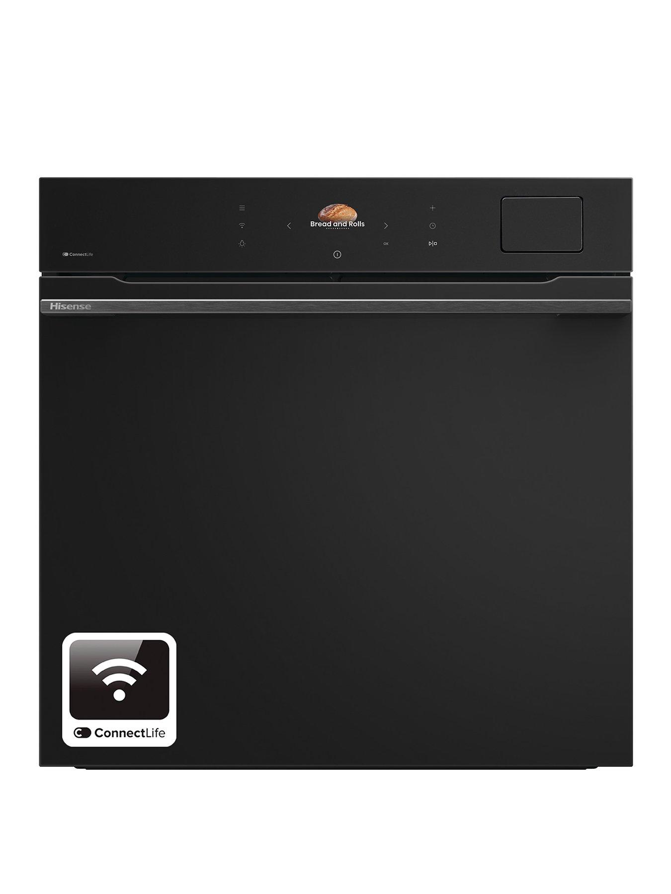 Image 1 of 8 of Hisense Hi8 BlackLine BAS6PH8BUKWF 77L Built In Electric Single Pyrolytic Oven - Jet Black