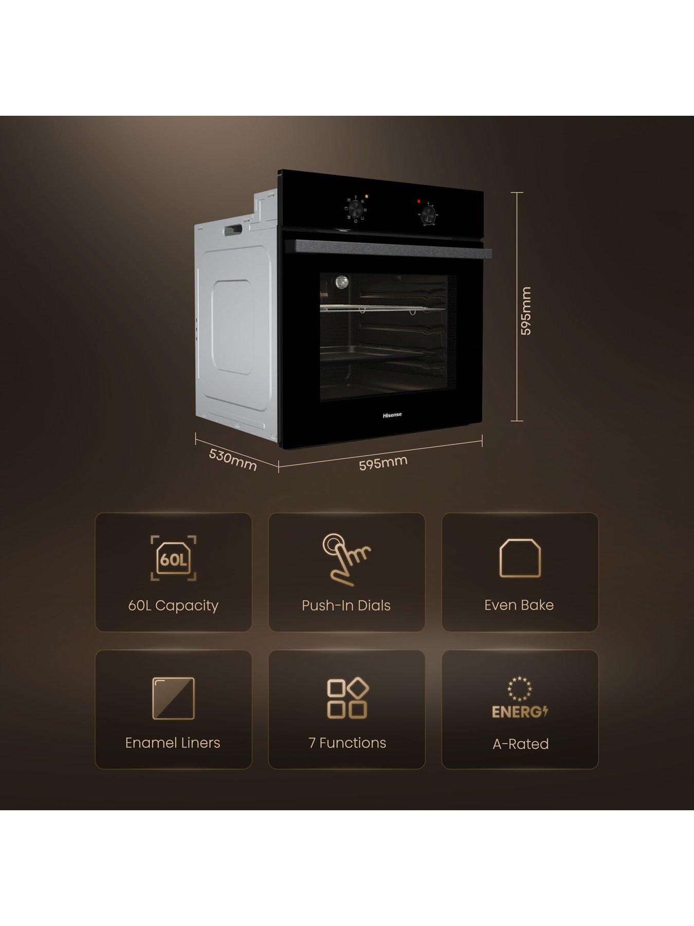 Image 2 of 7 of Hisense BI62020ABGUK 61L Built In Electric Single Oven - Black
