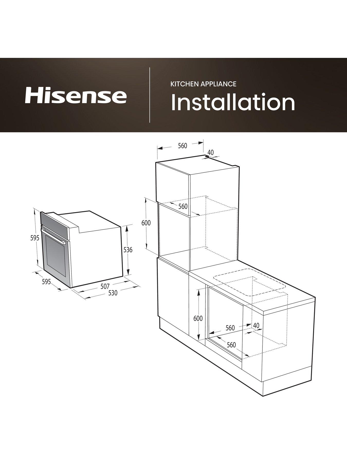 Image 6 of 7 of Hisense BI62020ABGUK 61L Built In Electric Single Oven - Black
