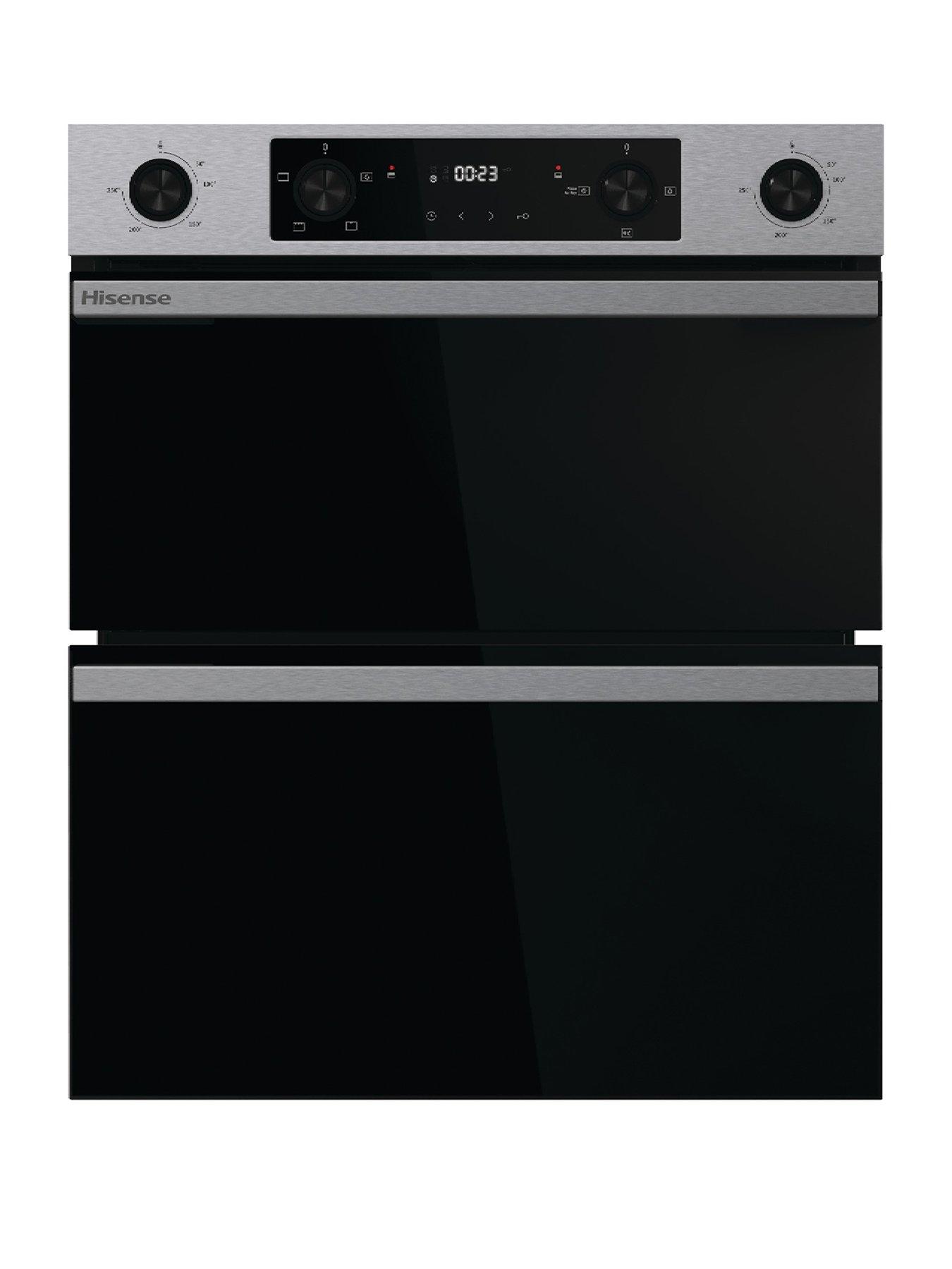Hisense Hi6 BUD714221AX 54/38L Built Under Double Oven with Enamel Liners - Stainless Steel