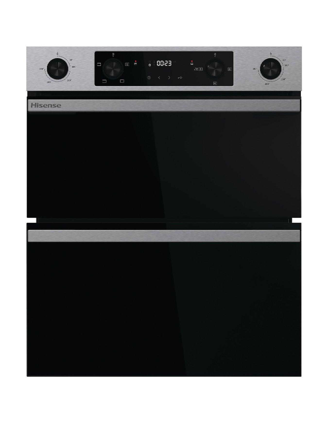 Hisense Hi6 BUD714221AX 54/38L Built Under Double Oven with Enamel Liners - Stainless Steel