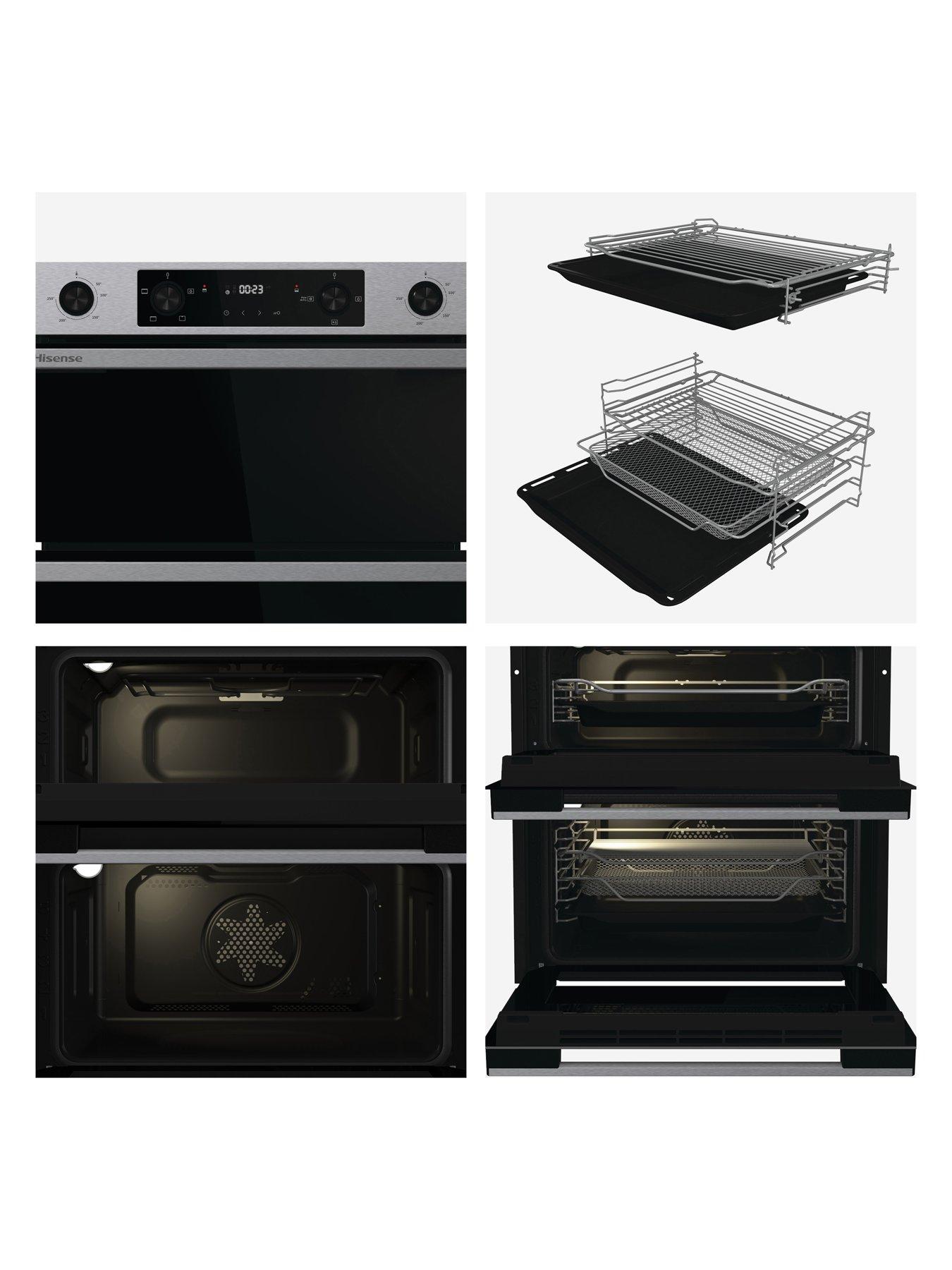 Image 4 of 7 of Hisense Hi6 BUD714221AX 54/38L Built Under Double Oven with Enamel Liners - Stainless Steel