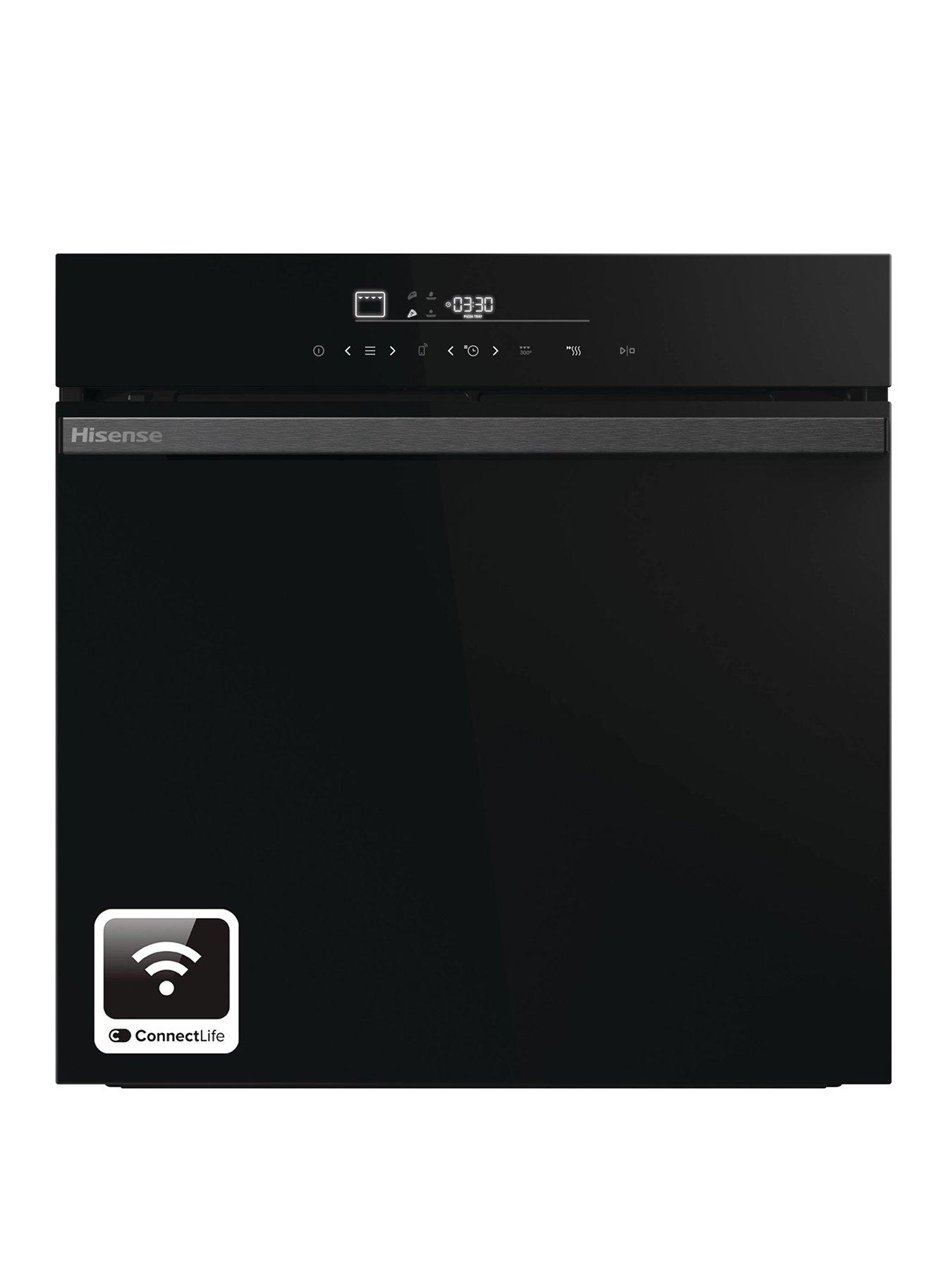 Image 1 of 8 of Hisense Hi6 BlackLine HO66FAPizzaChef 77L Built In Electric Pyrolytic Pizza Oven - Jet Black