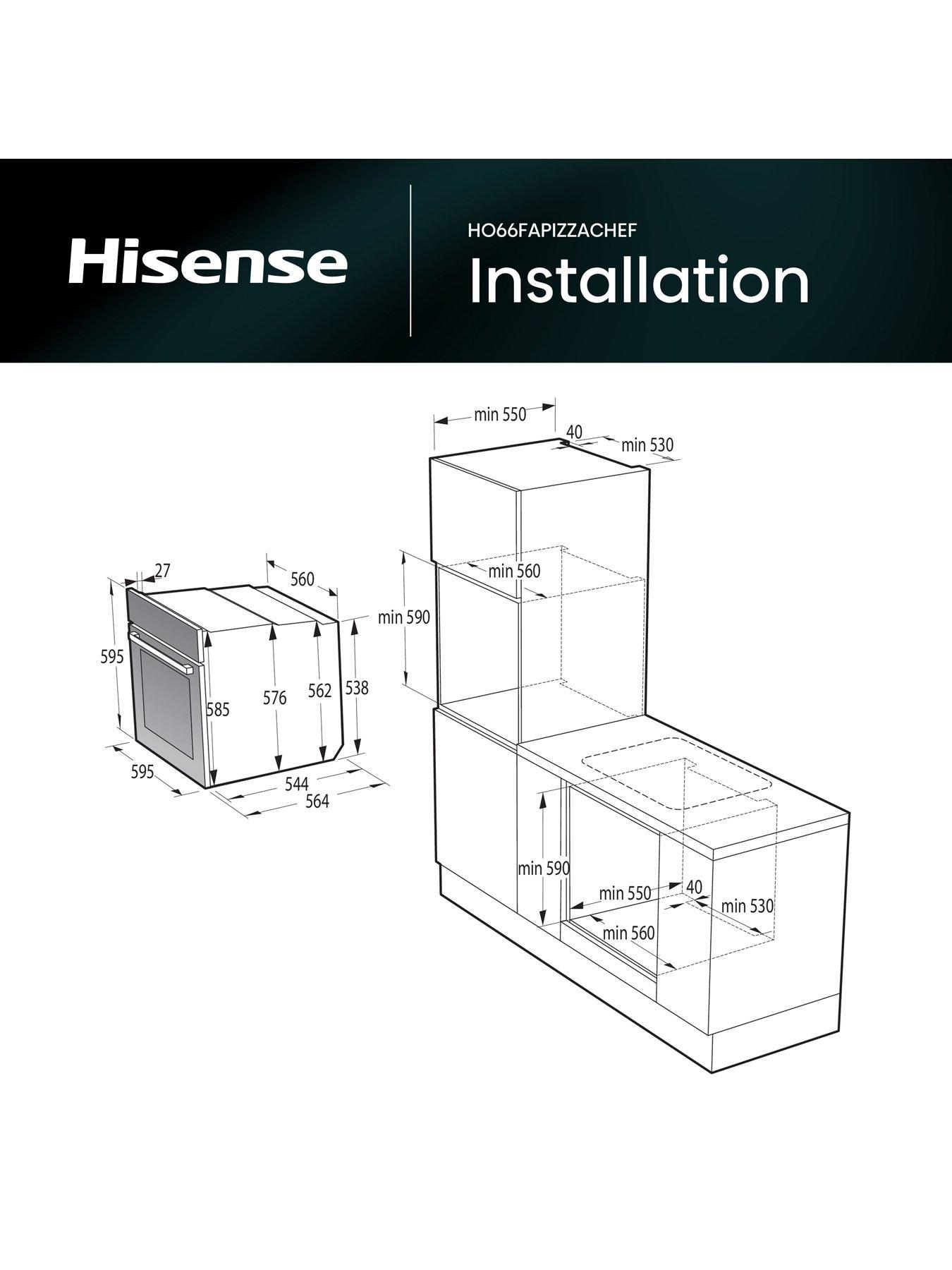 Hisense Hi6 BlackLine HO66FAPizzaChef 77L Built In Electric