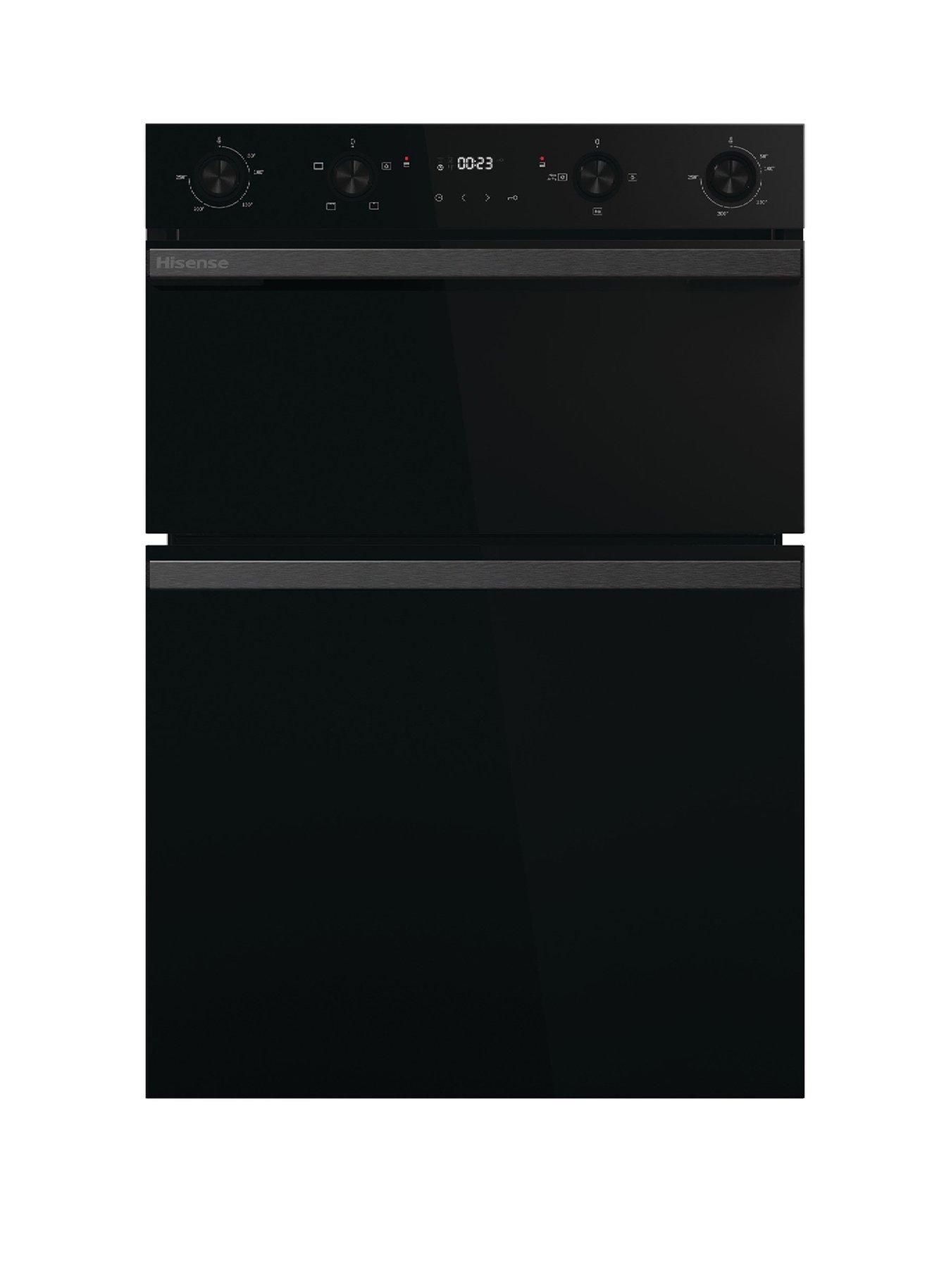 Hisense Hi6 BID914221ADBG 72/38L Built In Double Oven with Enamel Liners - Black