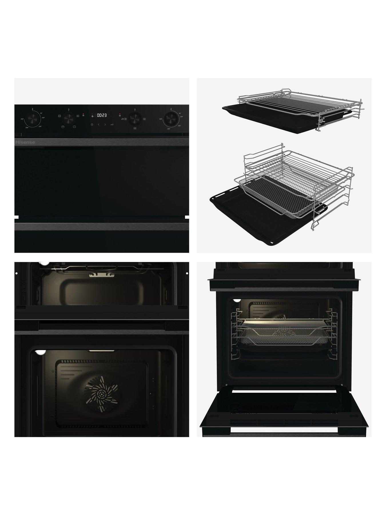 Image 4 of 7 of Hisense Hi6 BID914221ADBG 72/38L Built In Double Oven with Enamel Liners - Black