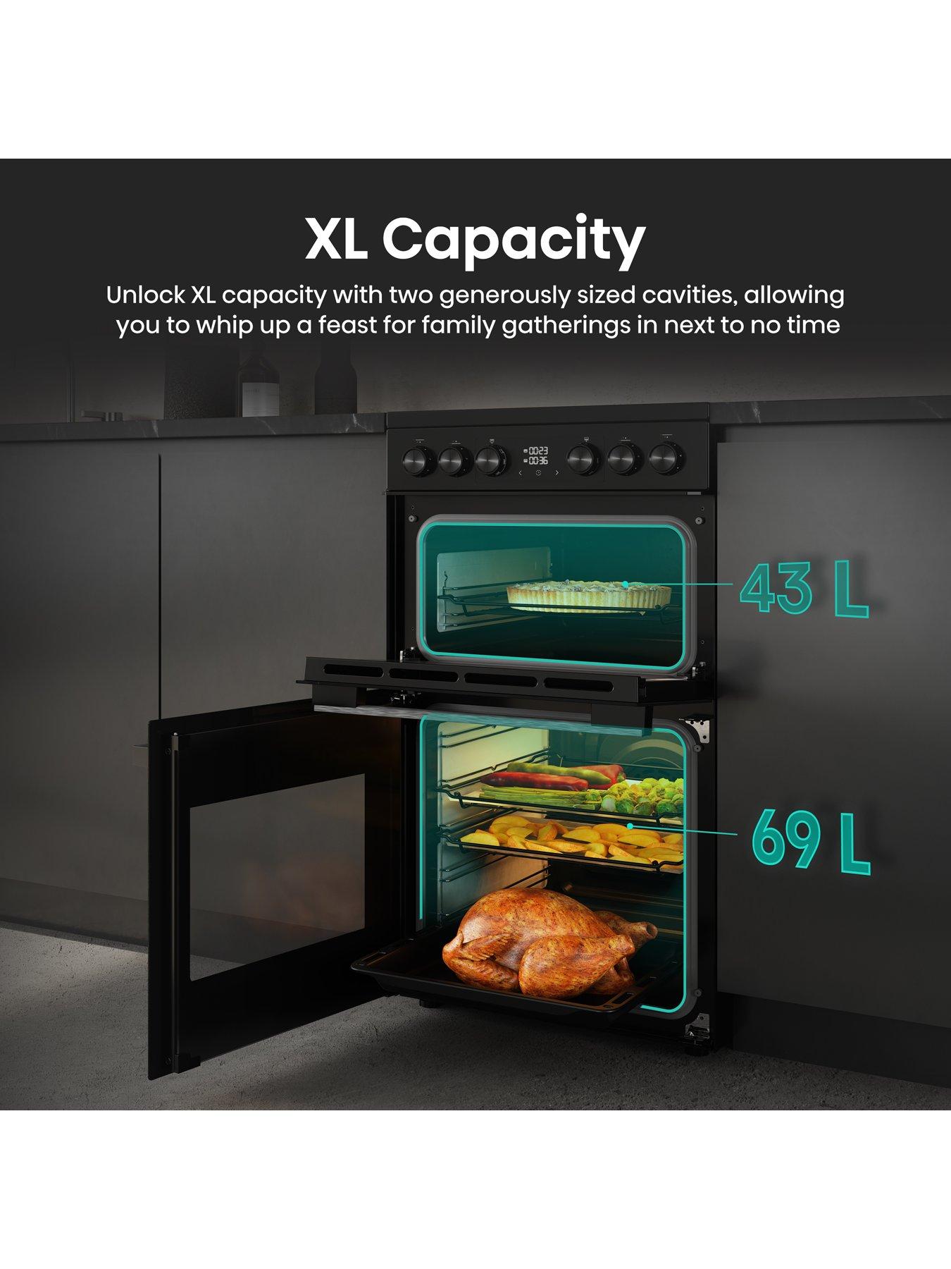 Image 3 of 7 of Hisense Hi6 Max HDCEC5C10B 69/43L Ceramic Freestanding 50cm Electric Cooker - Black