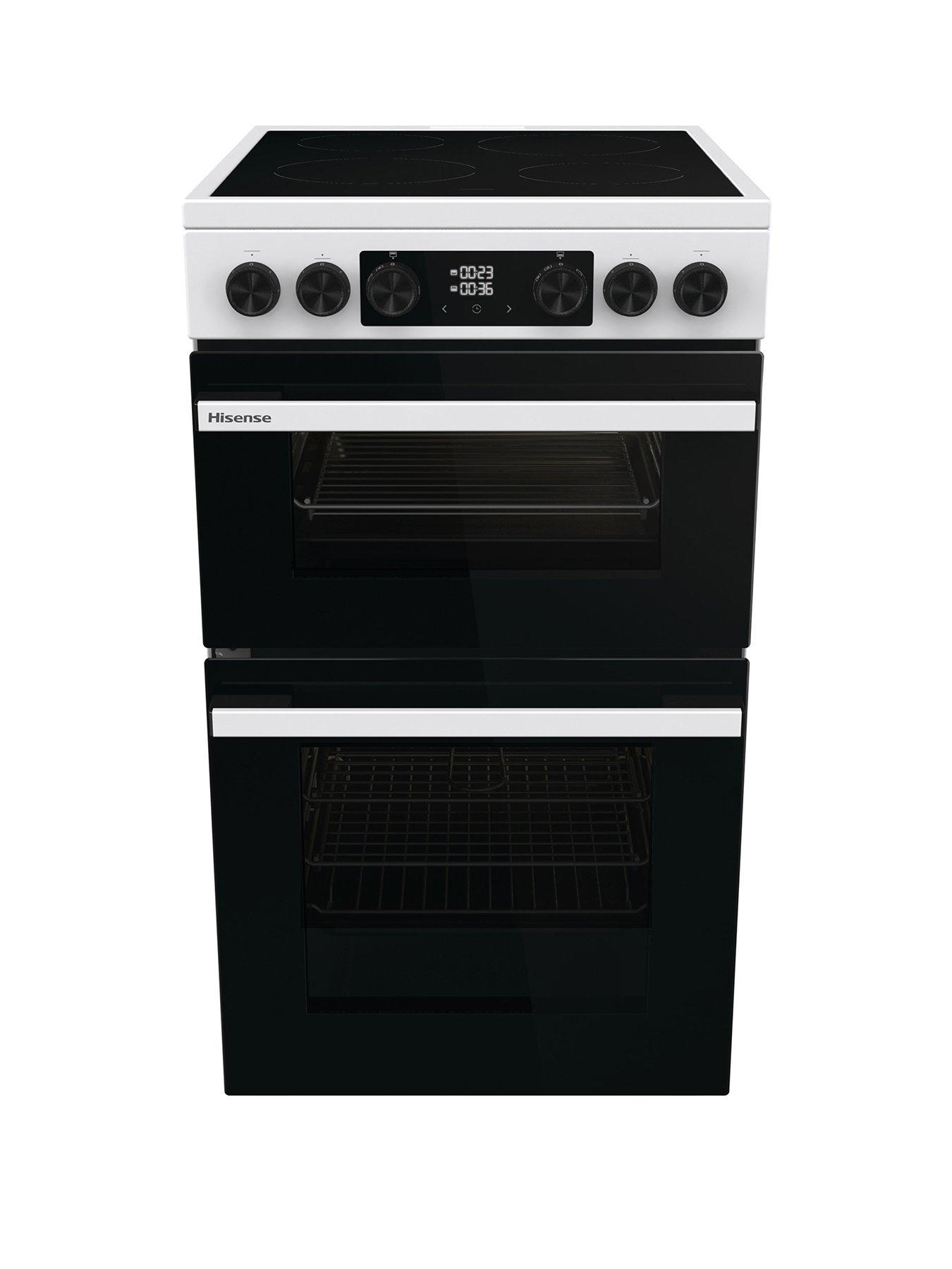undefined Hi6 Max HDCEC5C10W 69/43L Ceramic Freestanding 50cm Electric Cooker - White