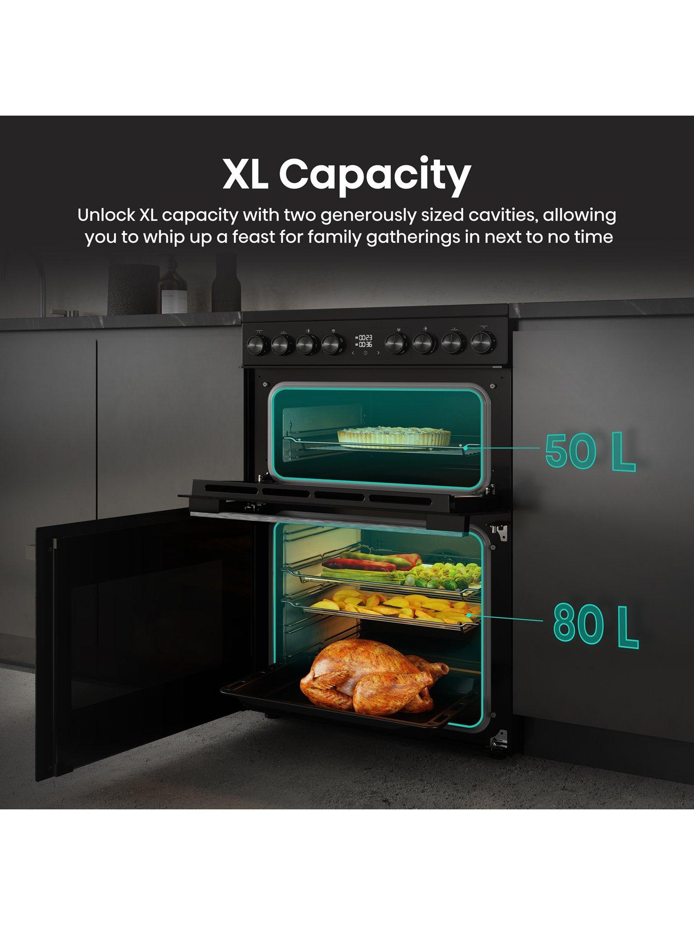 Image 3 of 7 of Hisense Hi6 Max HDCEC6C20B 80/50L Ceramic Freestanding 60cm Electric Cooker - Jet Black