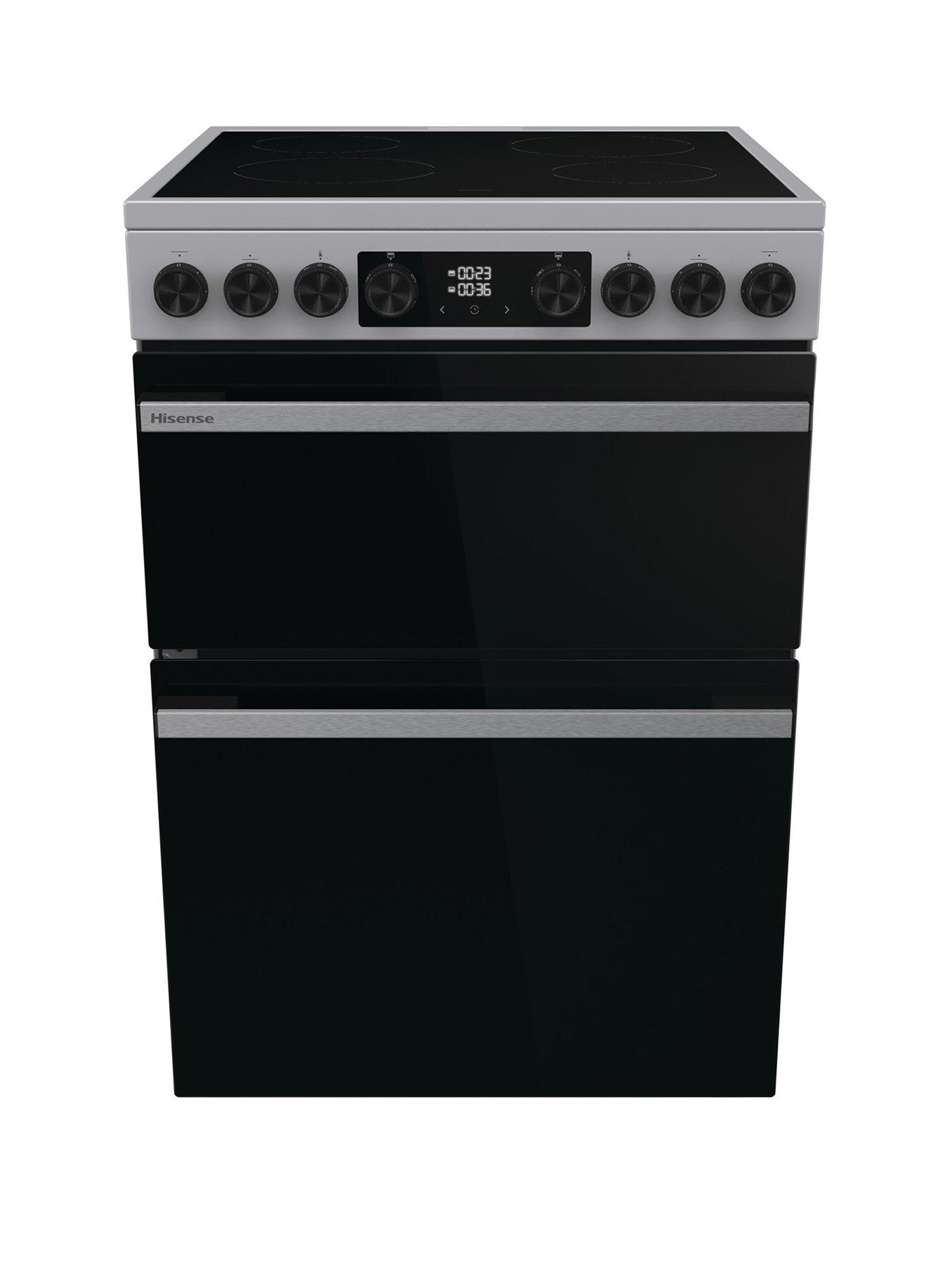 undefined HDCEC6C20X 80/50L Ceramic Freestanding 60cm Electric Cooker - Stainless Steel
