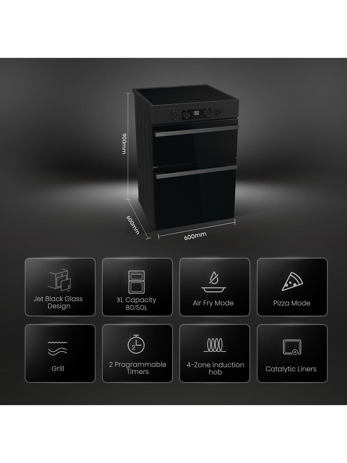 Image 2 of 7 of Hisense Hi6 Max HDCEIT6C20B 80/50L Induction Freestanding 60cm Electric Cooker - Jet Black