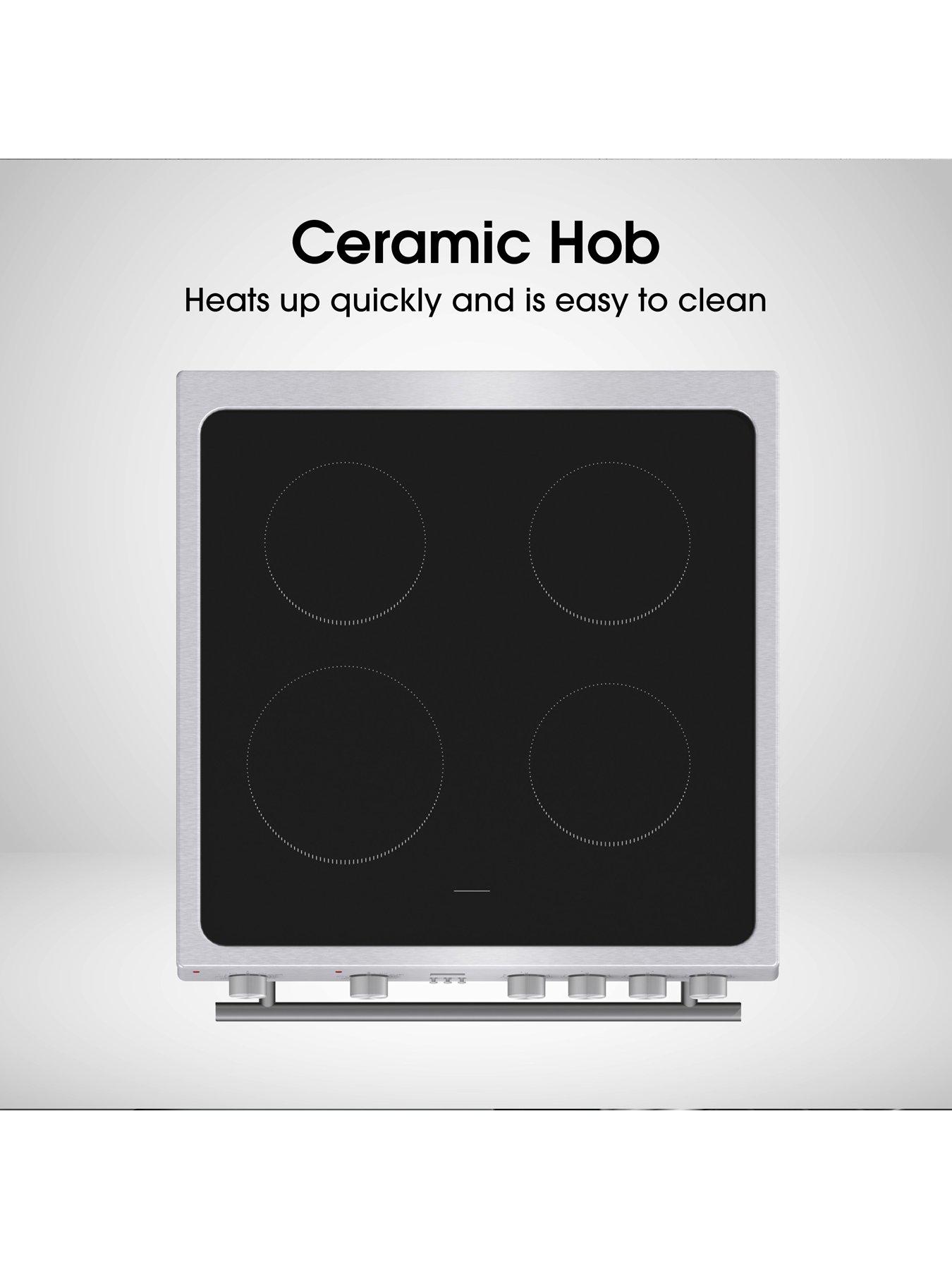 Image 3 of 7 of Hisense HDE3211BXUK Ceramic Freestanding 60cm Electric Cooker - Stainless Steel