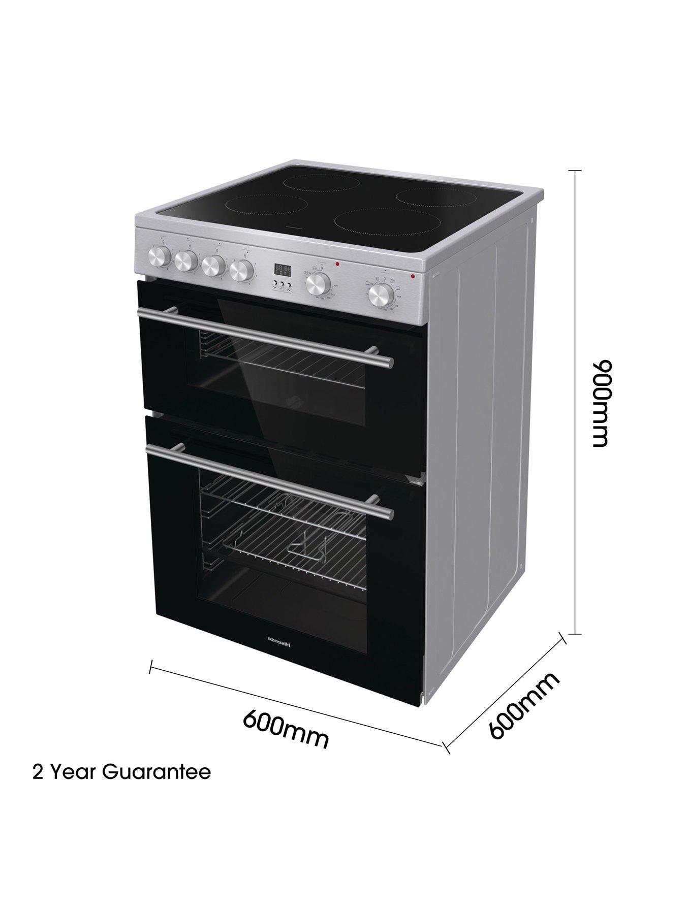 Image 5 of 7 of Hisense HDE3211BXUK Ceramic Freestanding 60cm Electric Cooker - Stainless Steel
