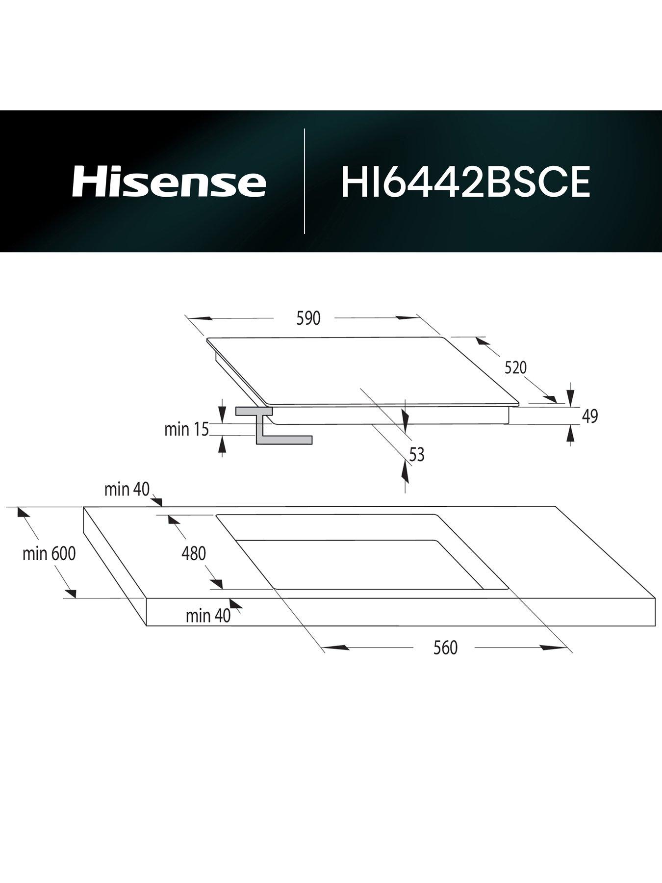 Image 5 of 7 of Hisense HI6442BSCE, AreaFlex, 60cm Induction Hob - Black