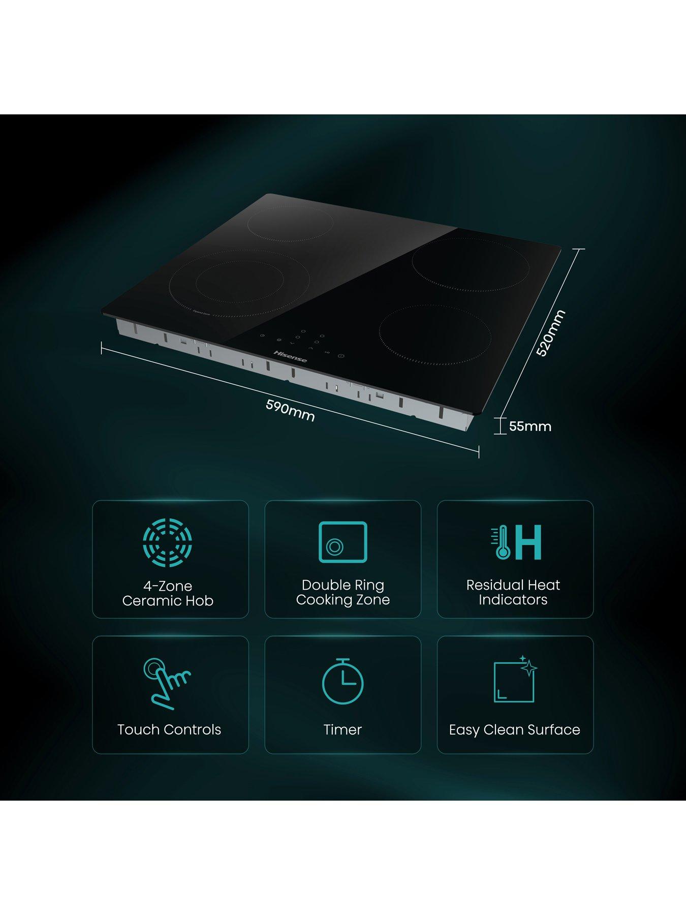 Image 2 of 7 of Hisense E6422SC 60cm Ceramic Hob - Black