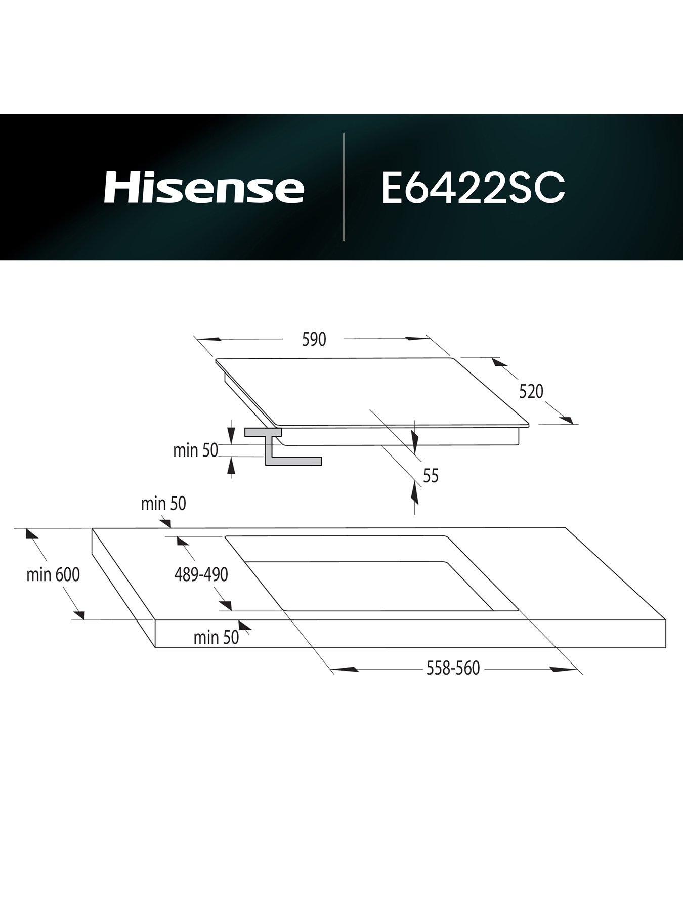 Image 5 of 7 of Hisense E6422SC 60cm Ceramic Hob - Black