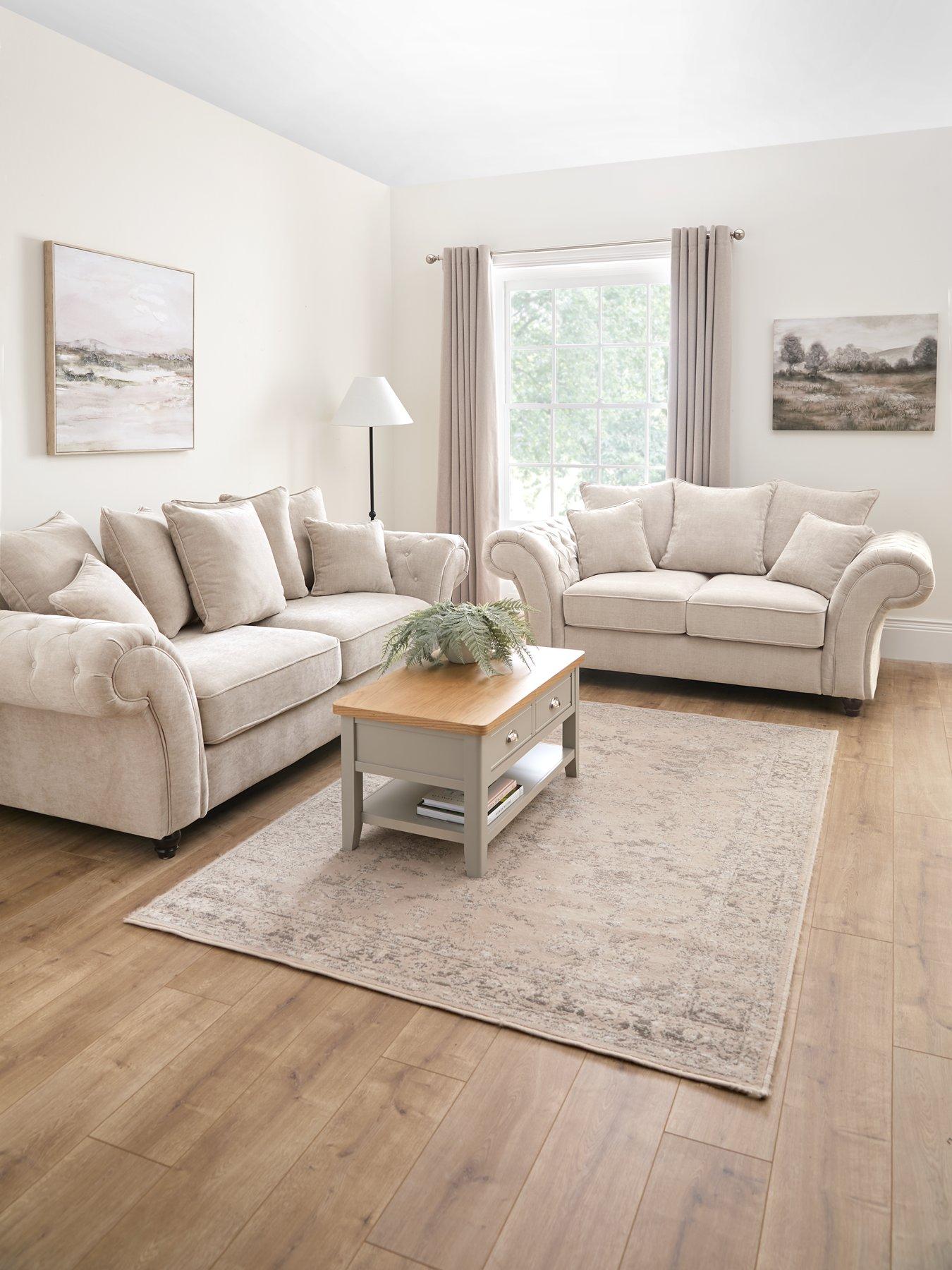 The Very Collection Windsor Fabric Scatter Back 3 Seater + 2 Seater Sofa Set (Buy  &  SAVE!) - FSC® Certified