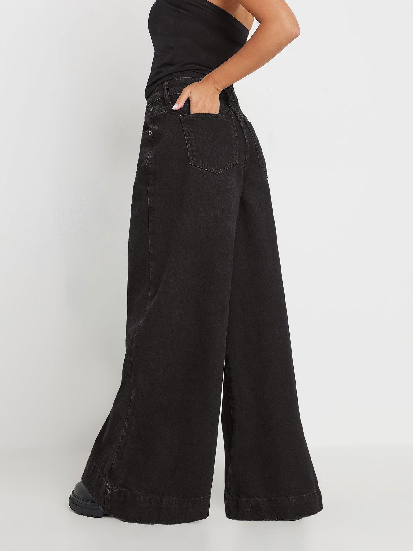 Image 2 of 4 of PixieGirl Petite Super Wide Jean - Black