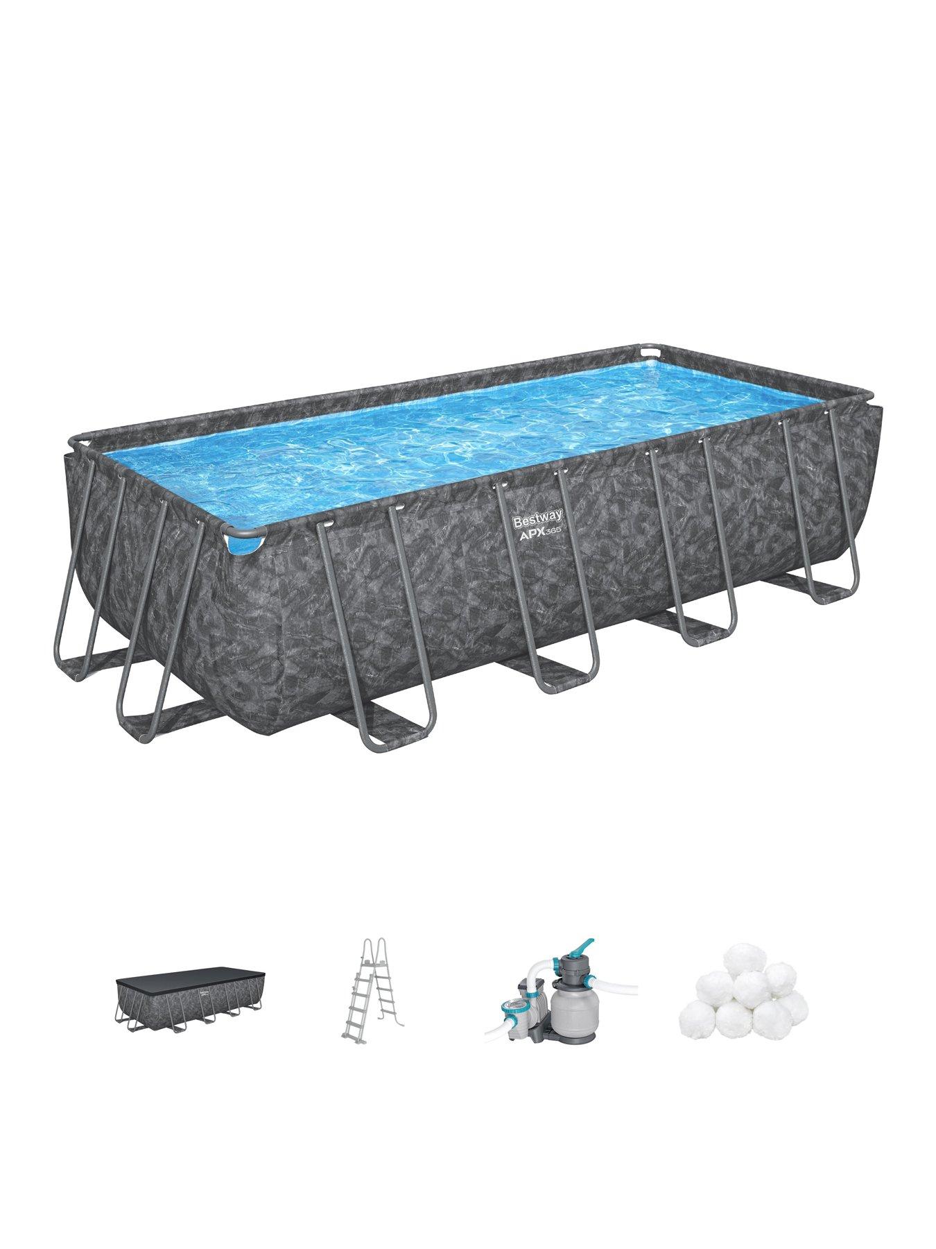 Image 1 of 7 of Bestway APX 365 Rectangular Above Ground Pool Set (18ft x 9ft)