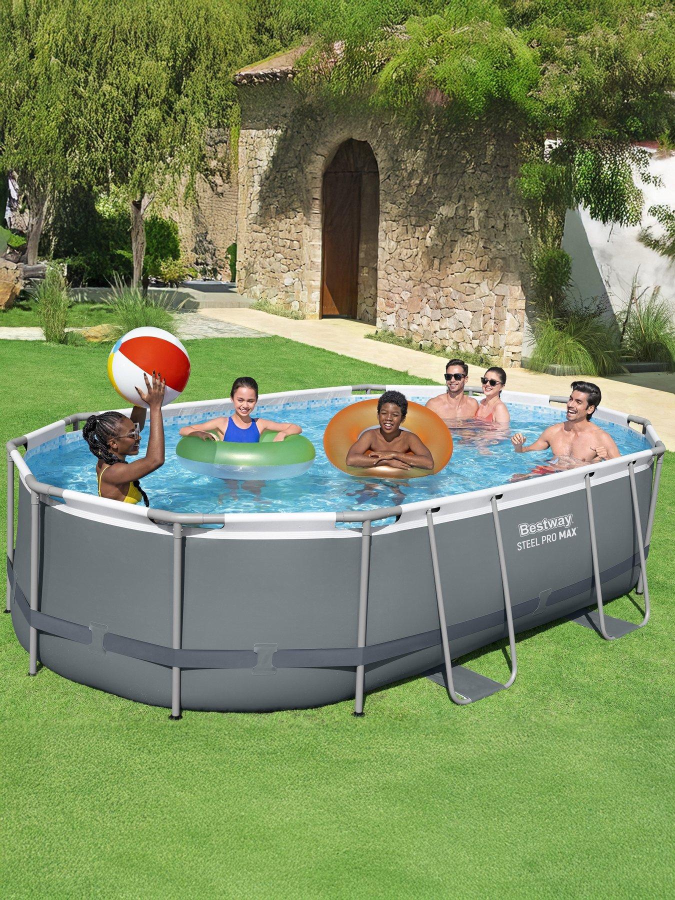 Image 1 of 7 of Bestway Steel Pro Max Oval Pool Set (16 x 10 Foot)