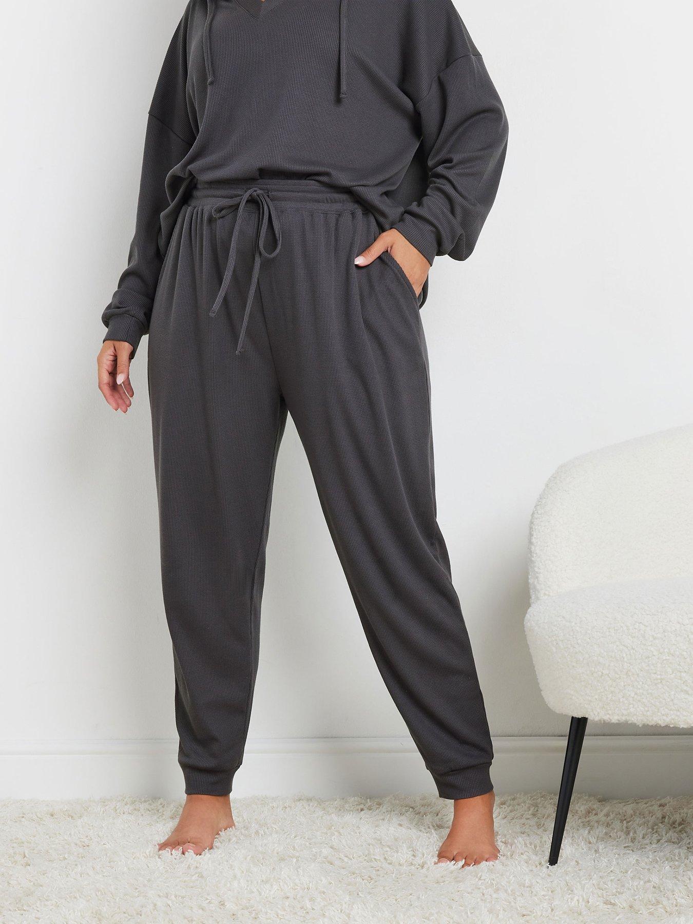 Yours Curve Waffle Cuffed Jogger
