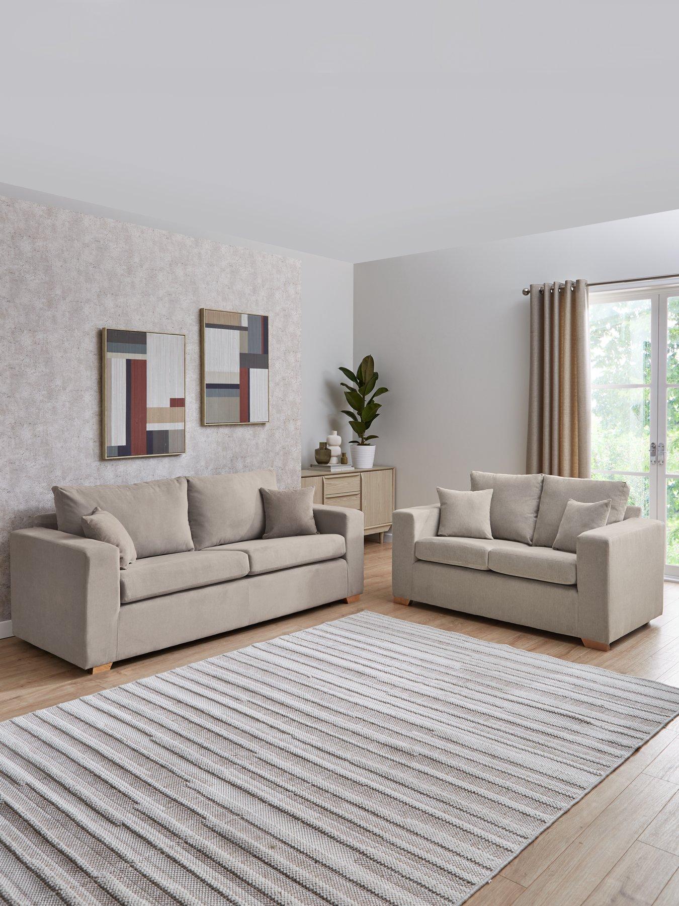 undefined Valencia Fabric 3 + 2 Seater Sofa Set (Buy  &  SAVE!)