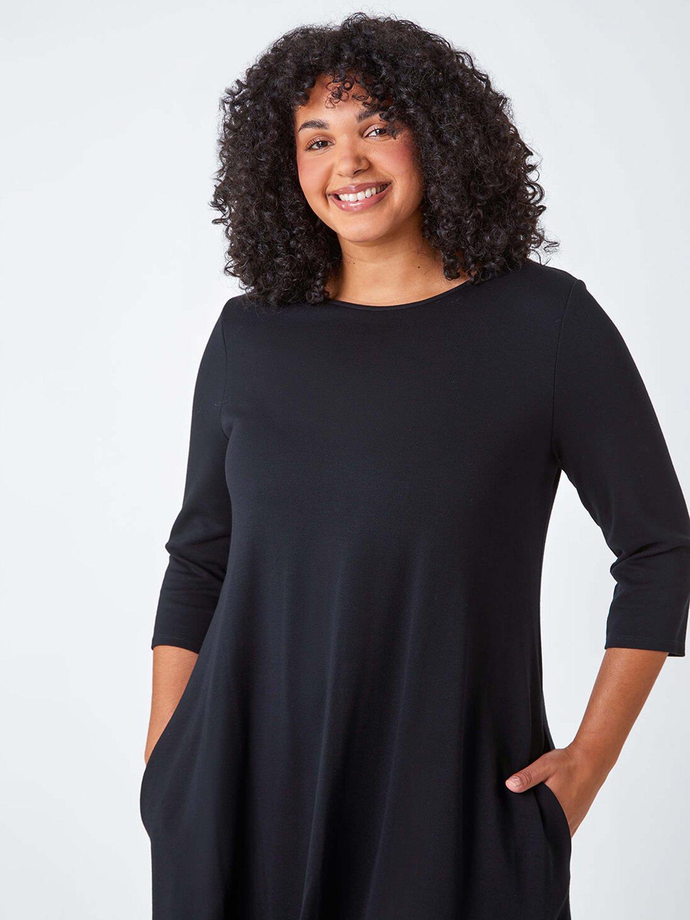 Plus size swing dresses with pockets best sale