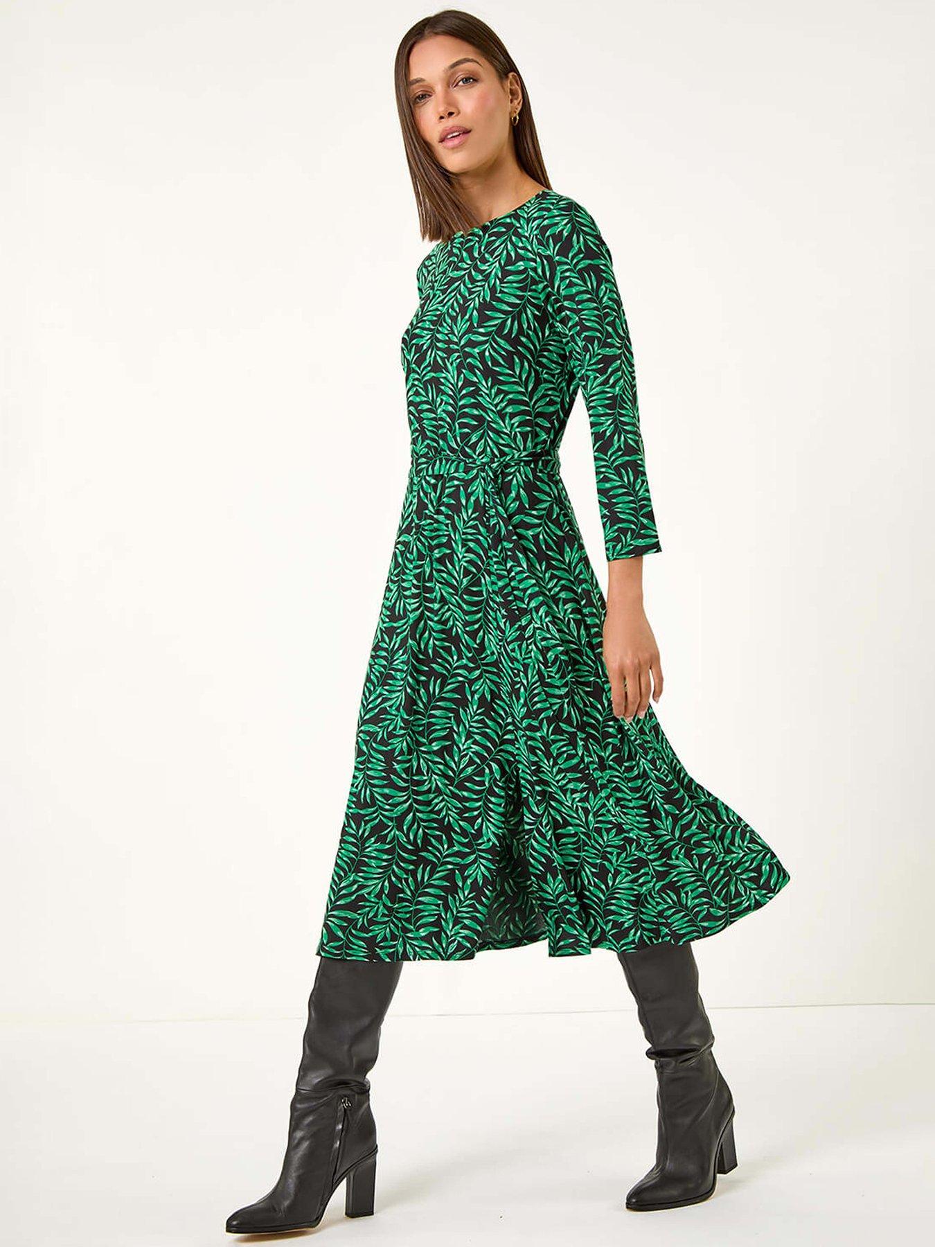 Rama Green Lotus  Leaf COTTON Dress