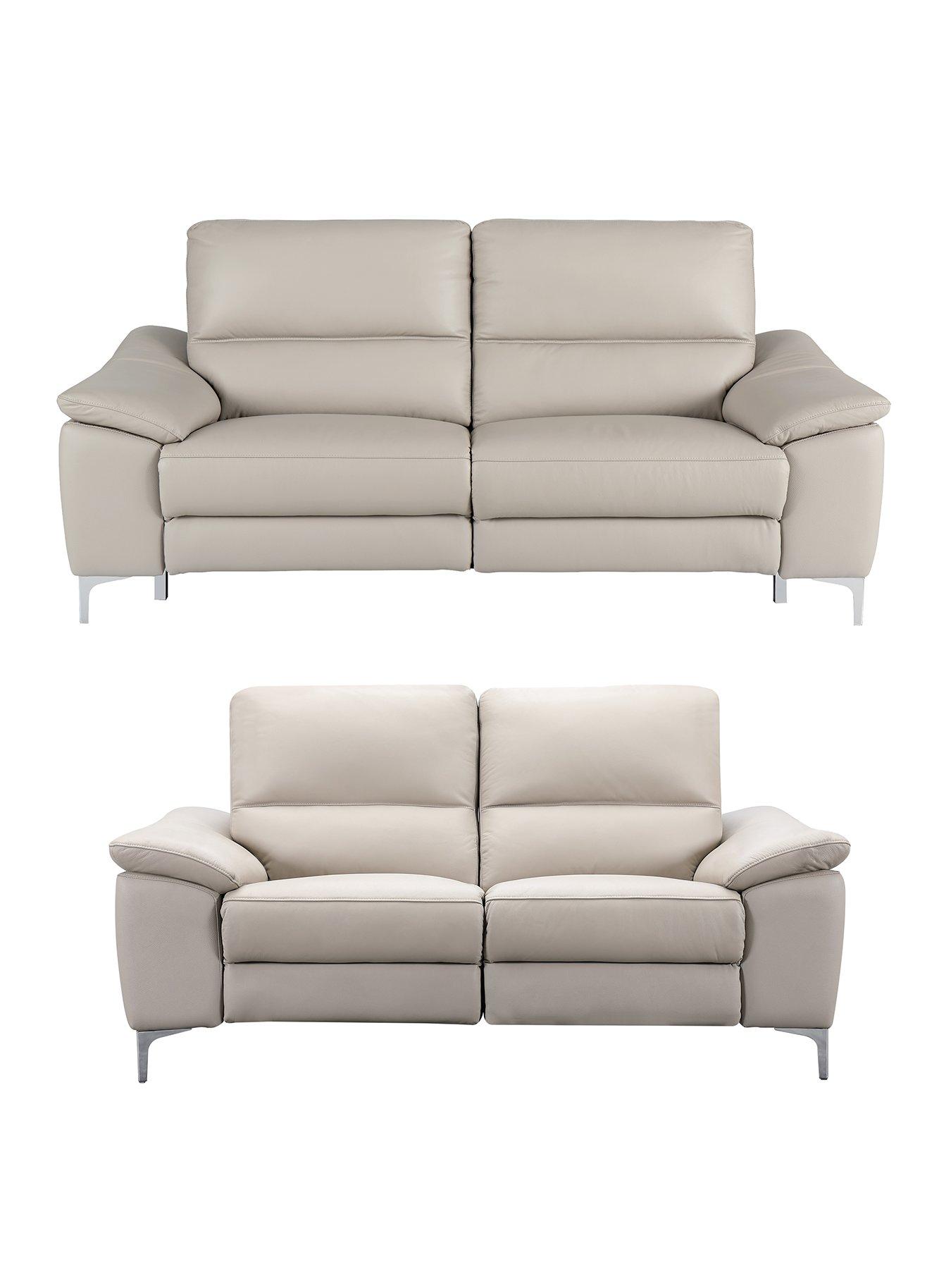 The Very Collection Pavilion Leather/Faux Leather 3 + 2 Seater Power Recliner Sofa Set (Buy  &  SAVE!) - FSC® Certified