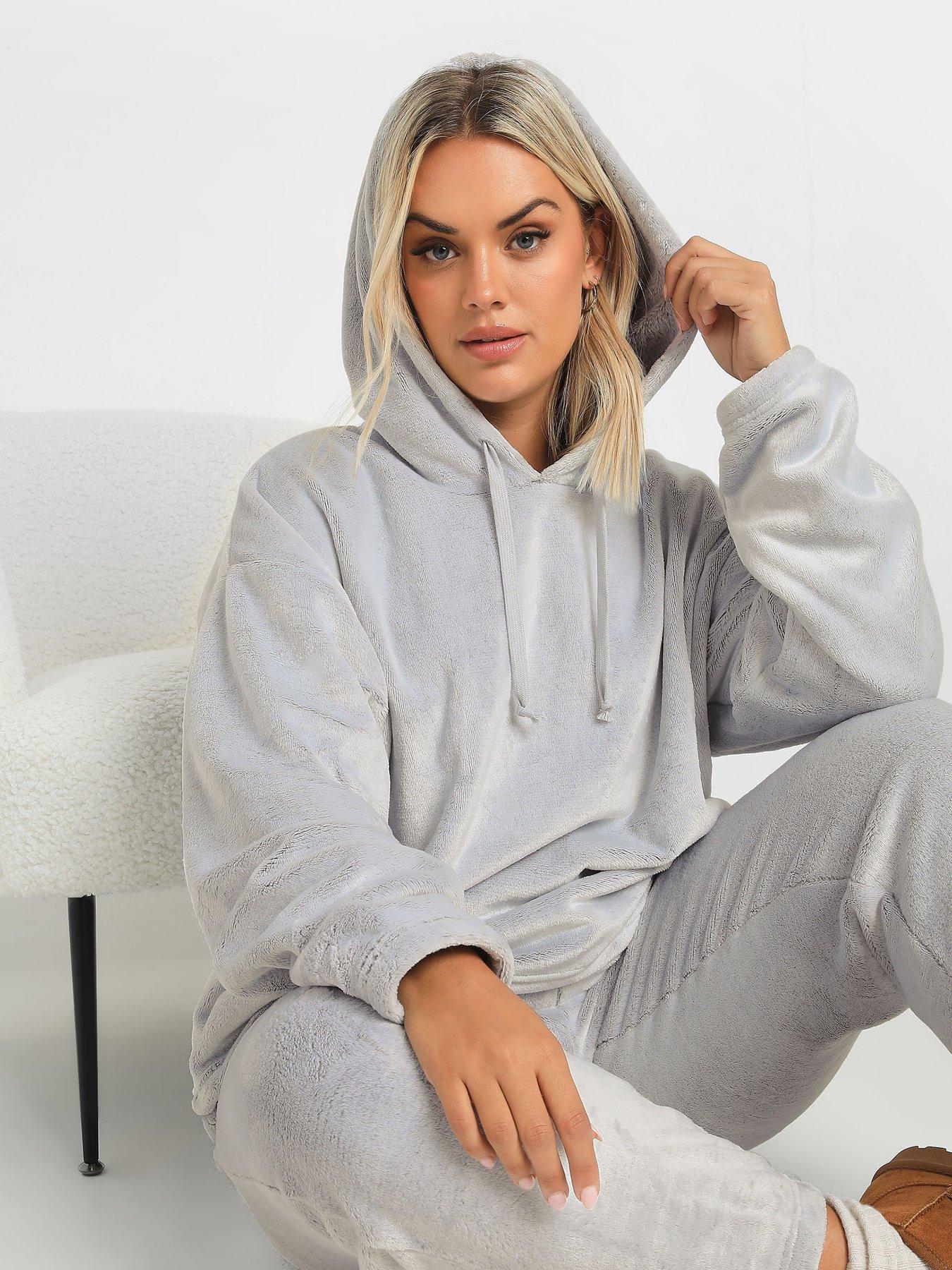 Cropped fleece hoodie outlet