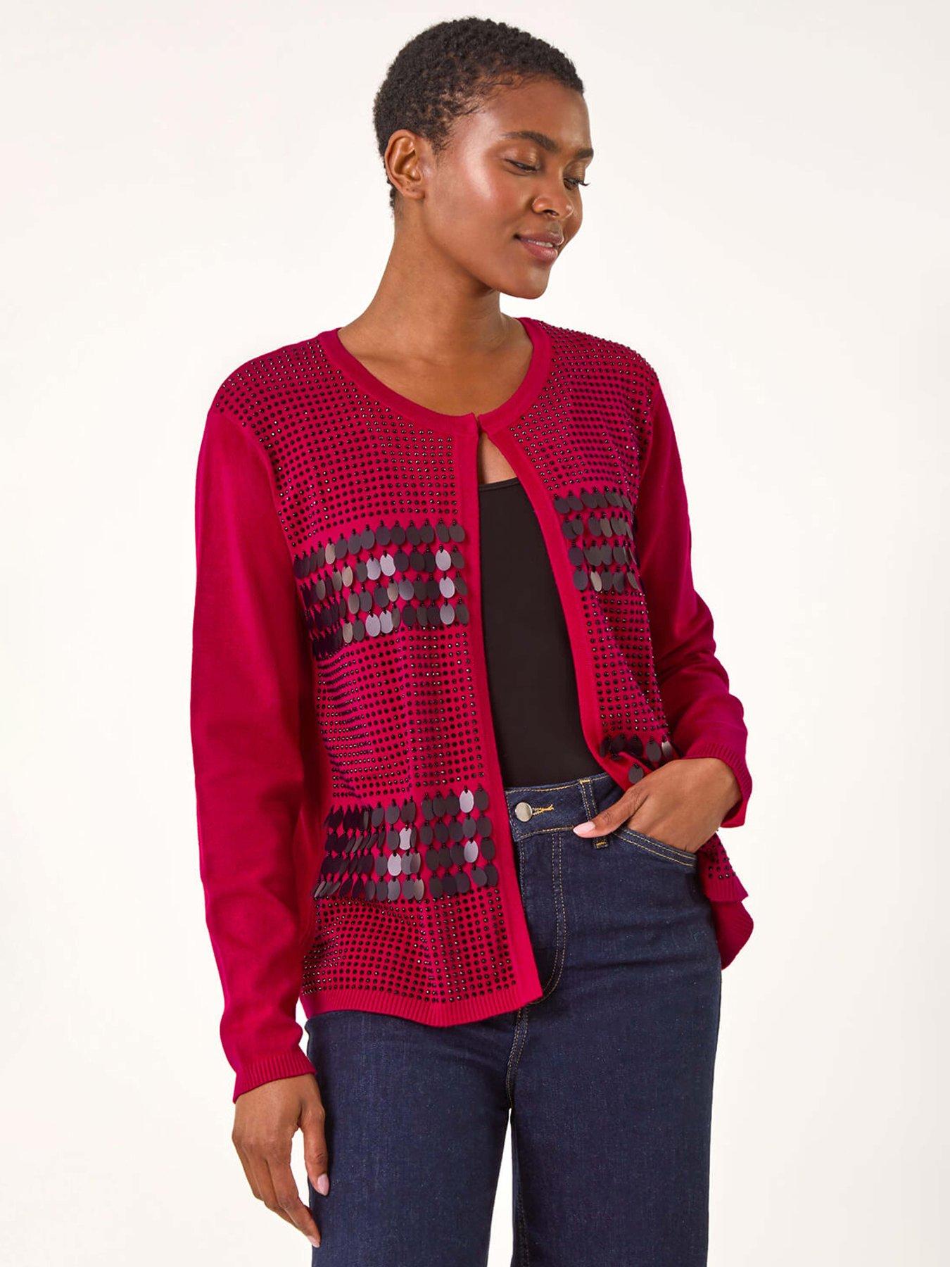 Sequin cardigan long sale