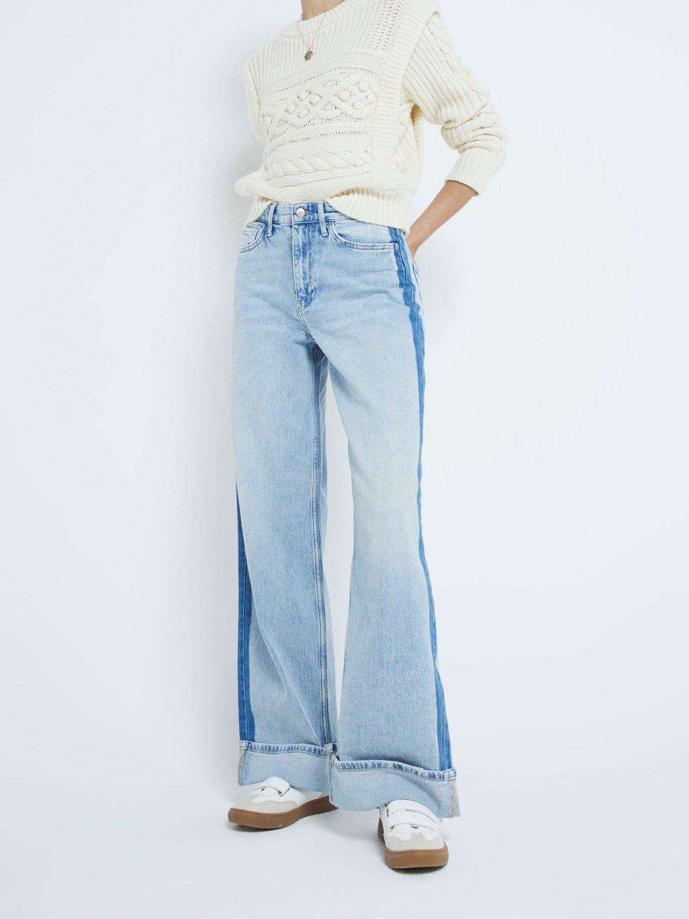 undefined Relaxed Straight Leg Jeans - Blue