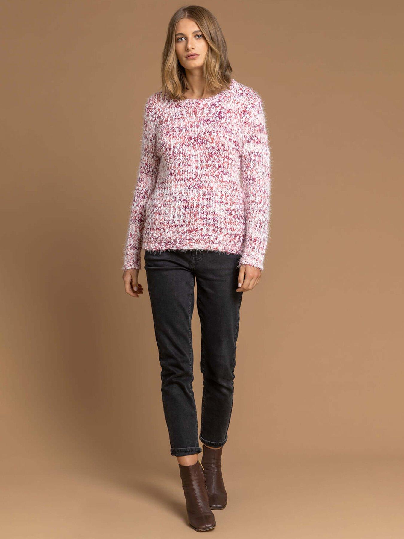 Image 3 of 4 of Roman Fluffy Yarn Jumper - Rose