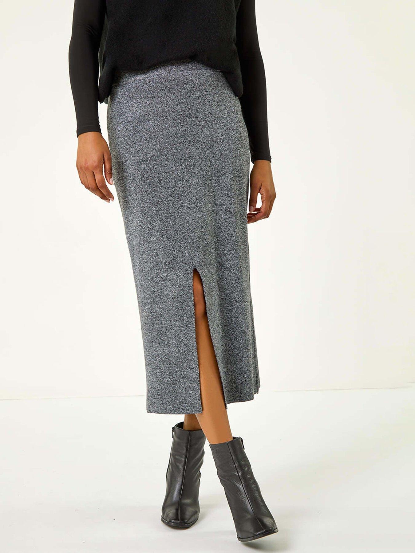 roman-front-split-knitted-midi-skirt-grey