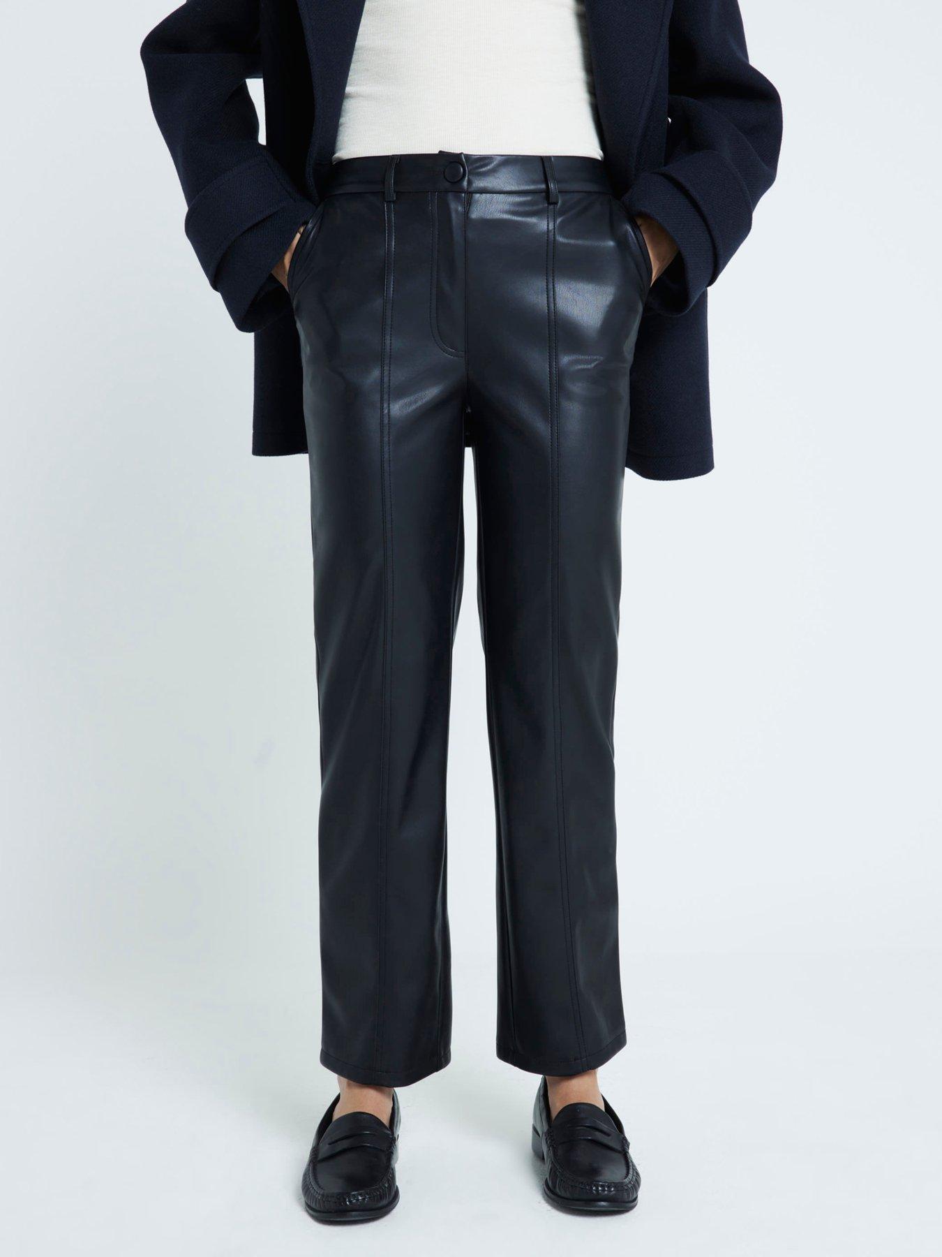 Image 1 of 6 of River Island Cigarette Trouser - Black