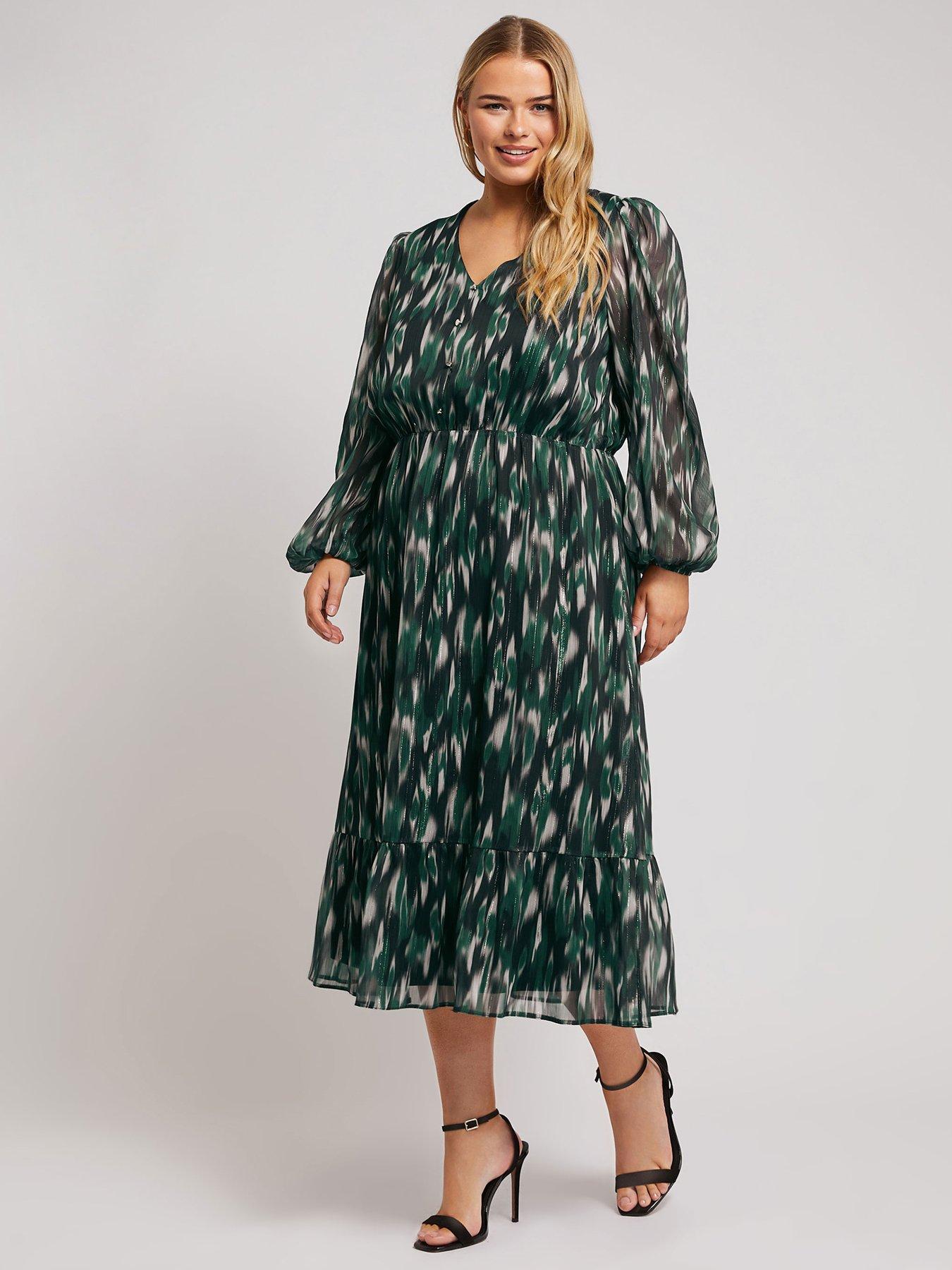 undefined Curve Midaxi Dress - Black