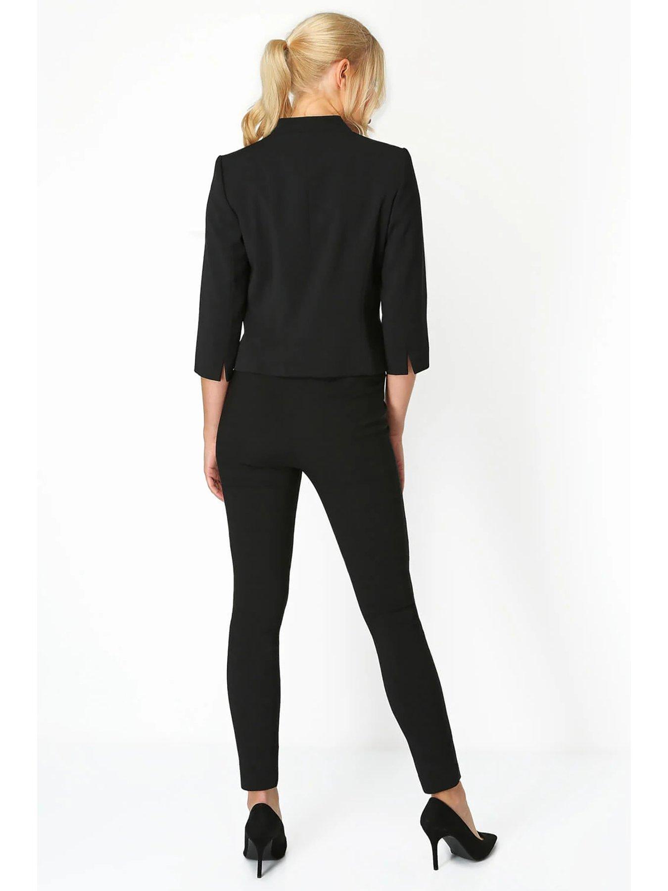 Image 2 of 3 of Roman 3/4 Sleeve Rochette Jacket - Black