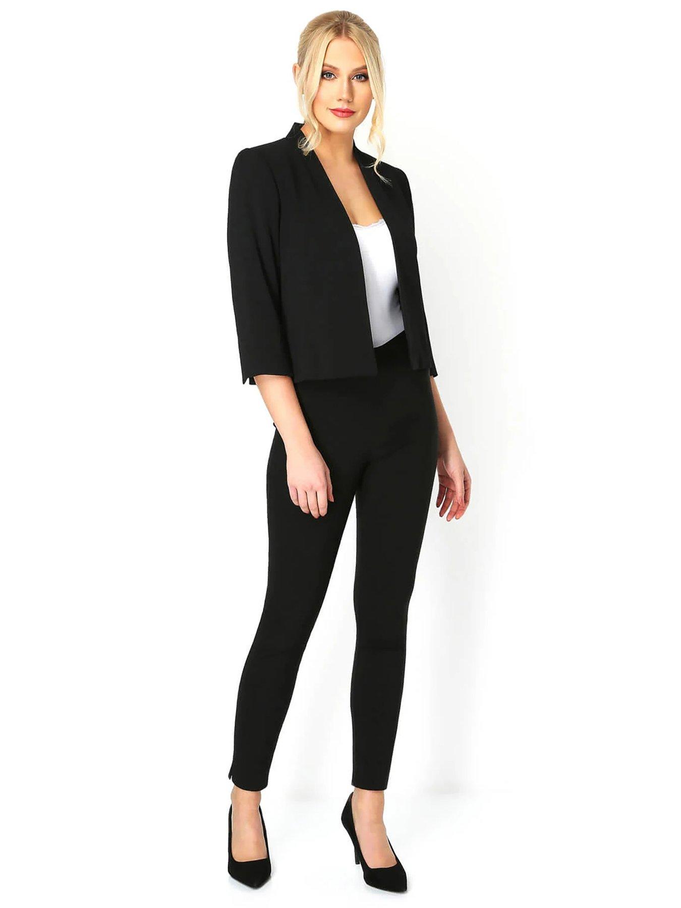 Image 3 of 3 of Roman 3/4 Sleeve Rochette Jacket - Black
