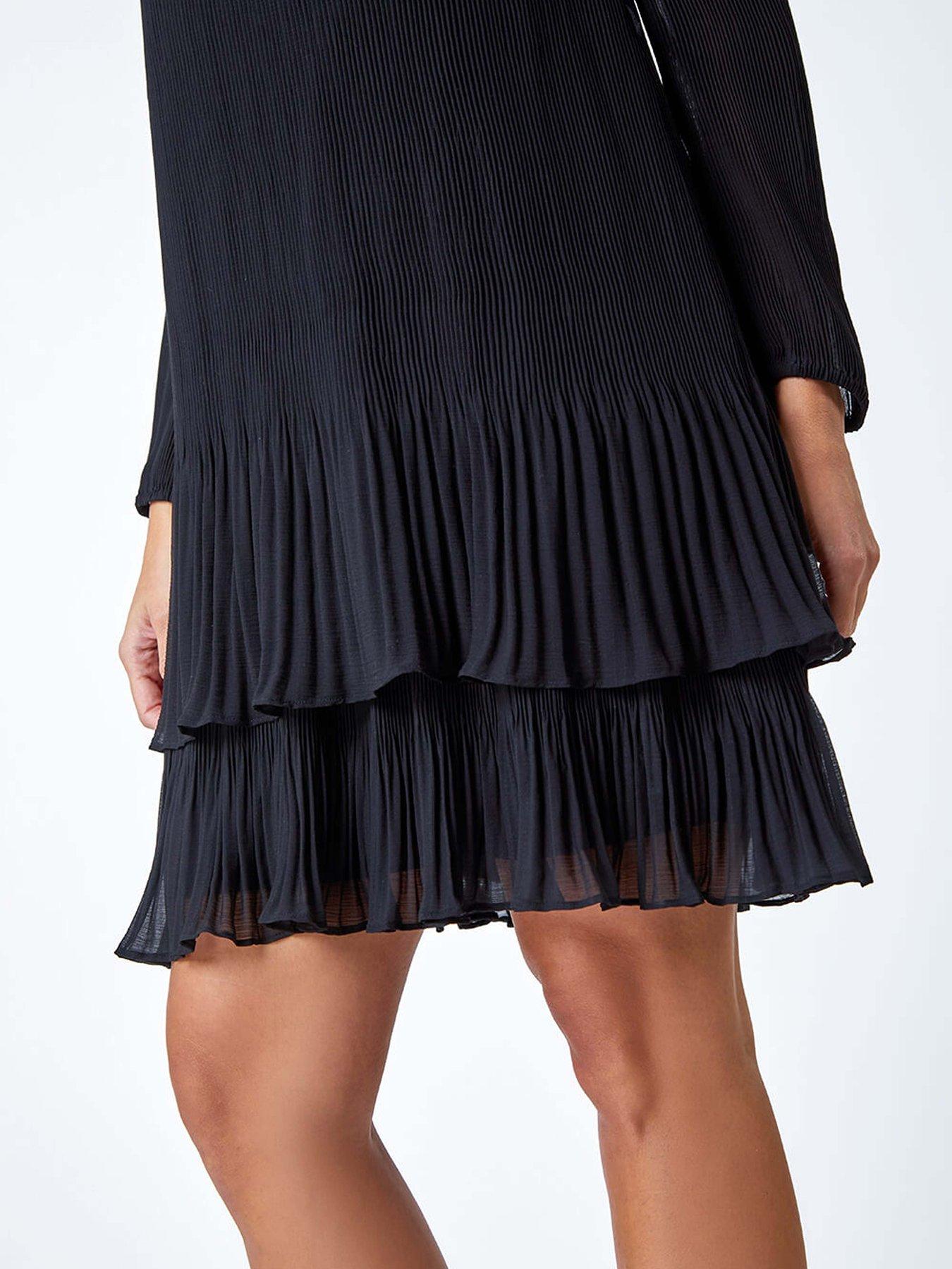 strapless open back dress Refined Vintage-Inspired Pleated Swing Dress