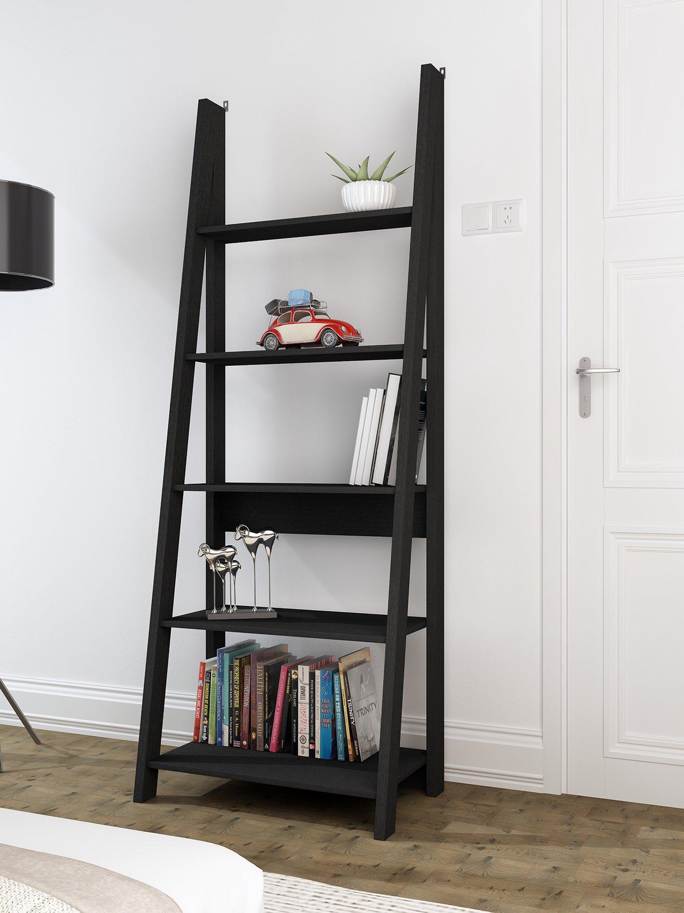 LPD Home Tiva Ladder Bookcase Black