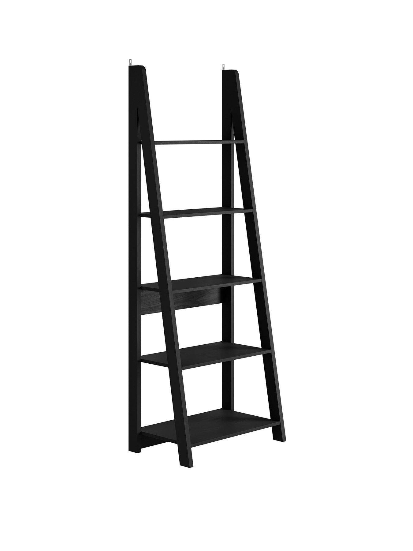 Product photograph of Lpd Home Tiva Ladder Bookcase Black from very.co.uk