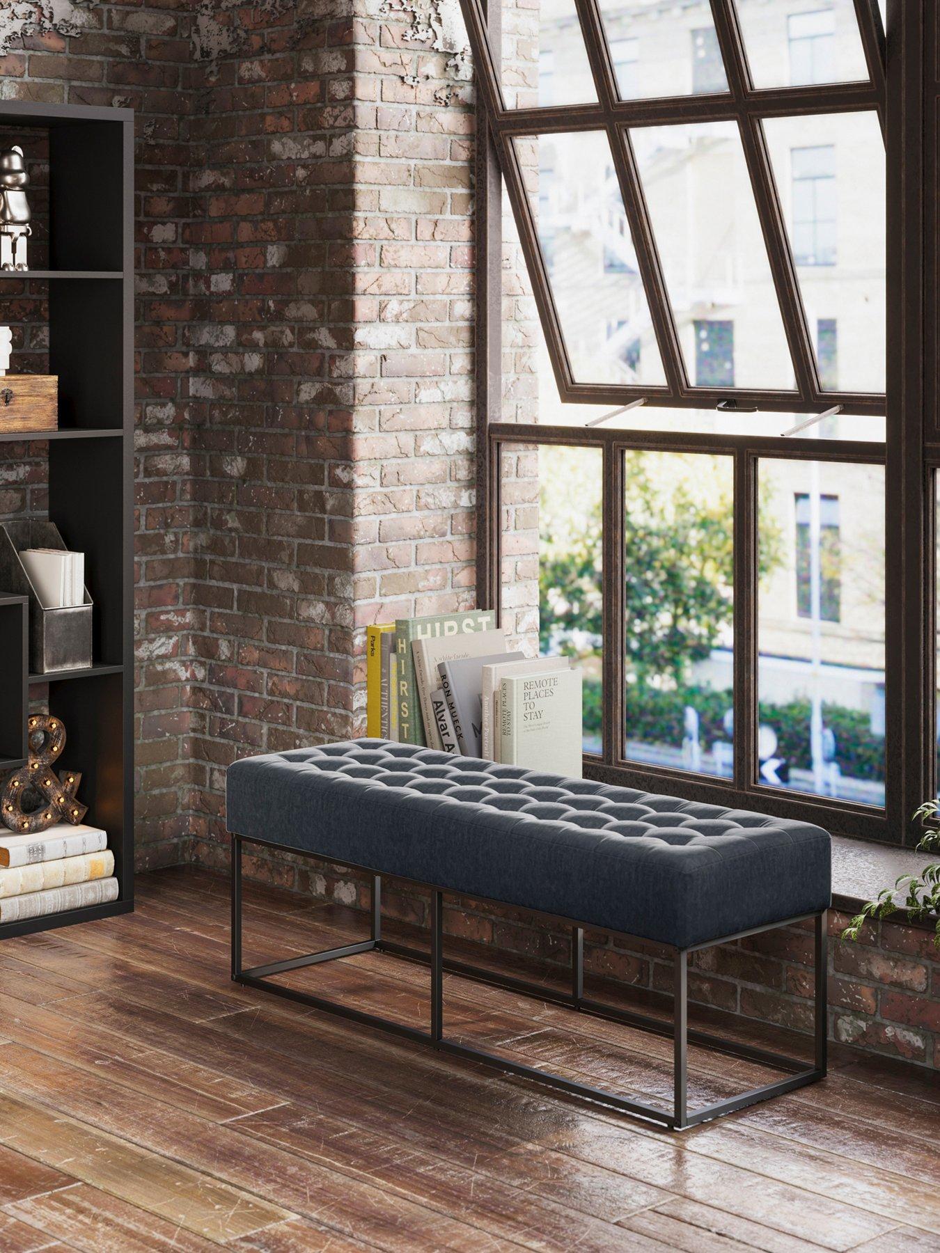 undefined Boden Steel Grey Bench
