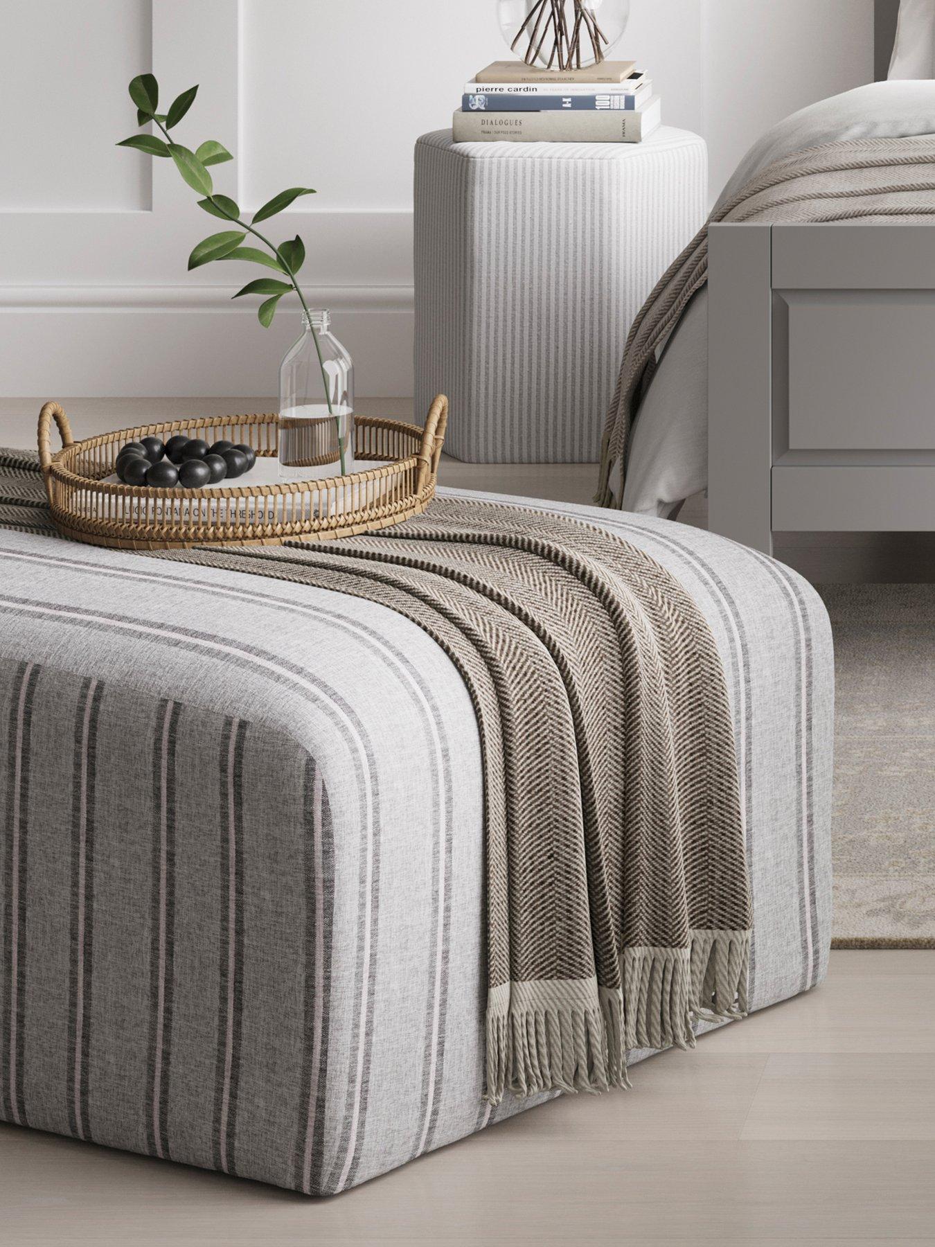 LPD Home Ryder Thick Stripe Pouffe