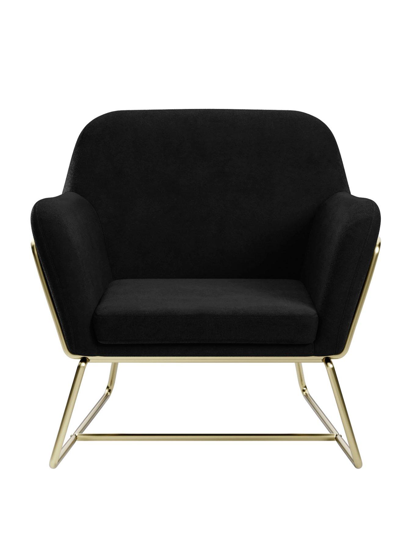 Product photograph of Lpd Home Charles Armchair Black from very.co.uk